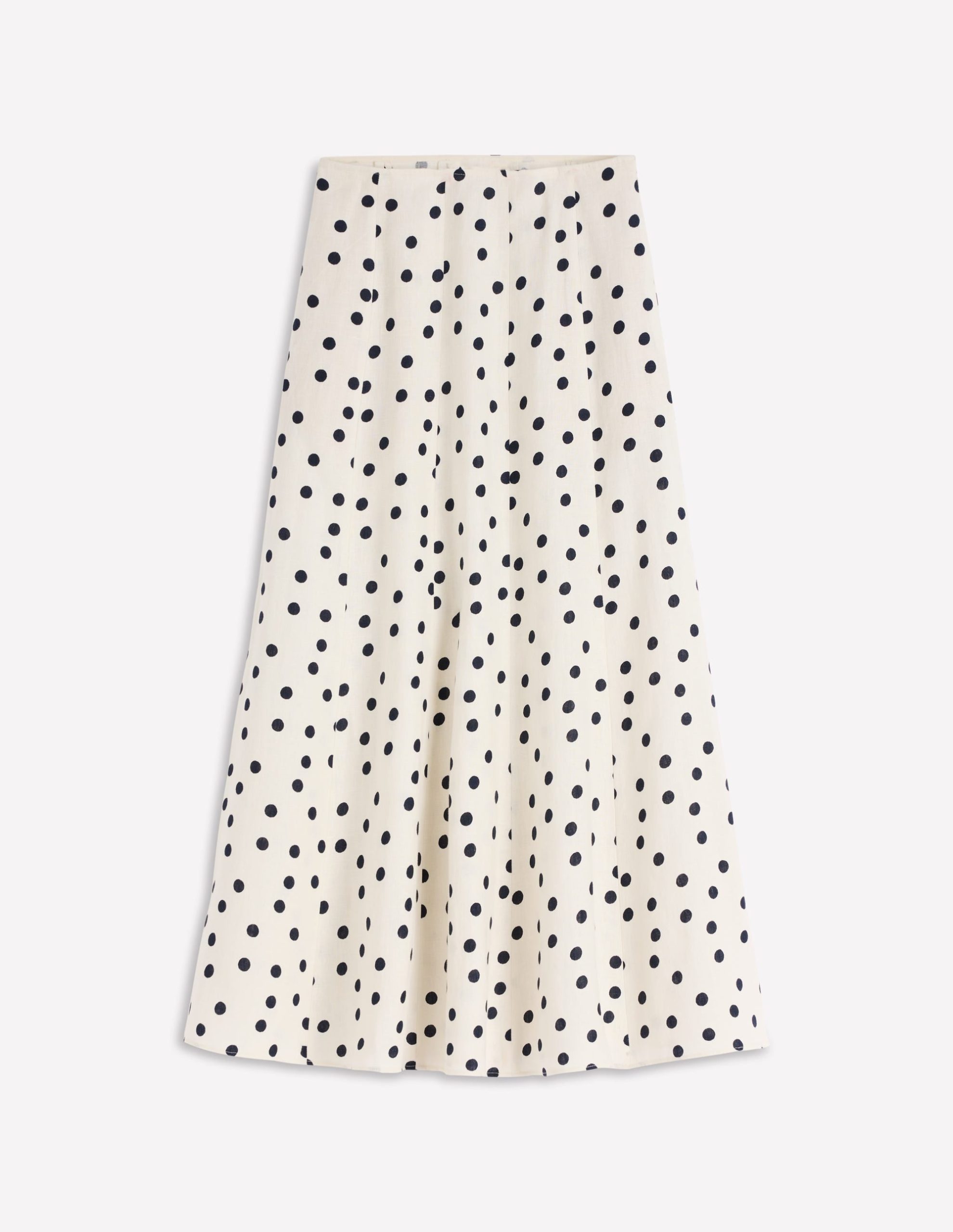 Miriam Linen Maxi Skirt-Ivory. Painted Dot - Image 5