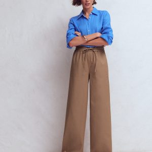 Greenwich Tie Waist Pants-Cappuccino