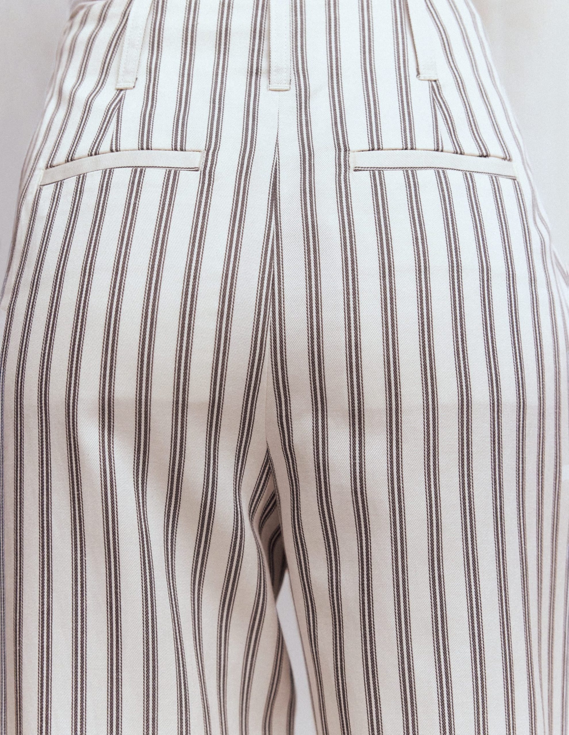 Mayfair Tailored Pants-Ivory. Navy Stripe - Image 2