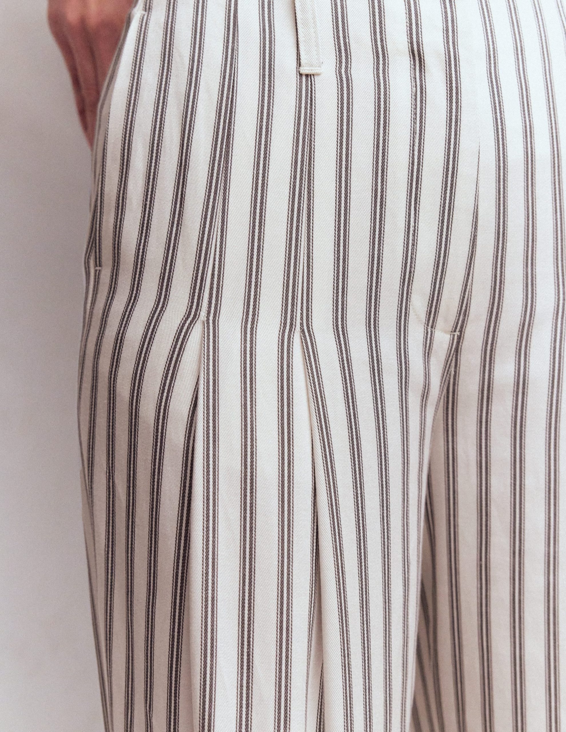 Mayfair Tailored Pants-Ivory. Navy Stripe - Image 5