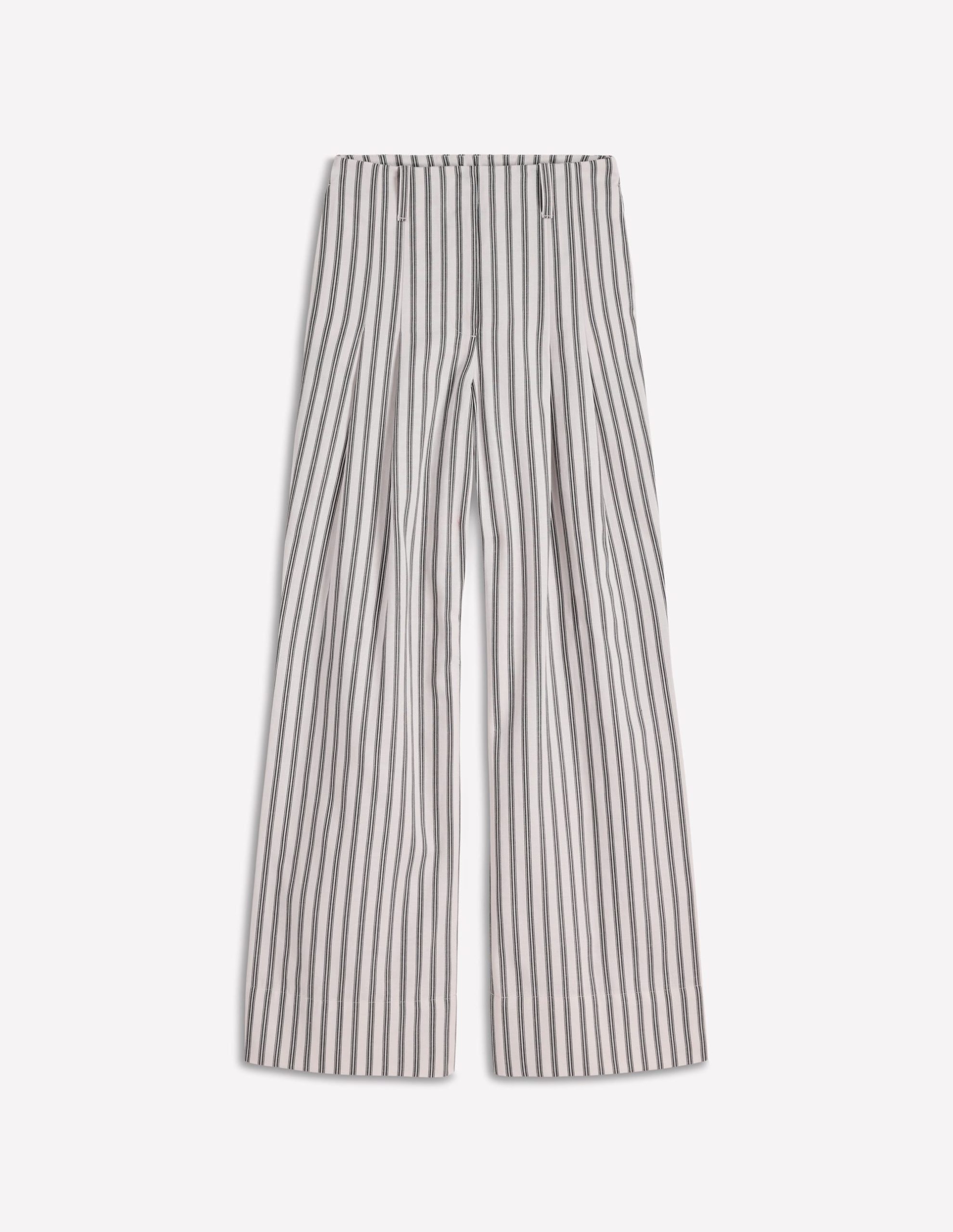 Mayfair Tailored Pants-Ivory. Navy Stripe - Image 8