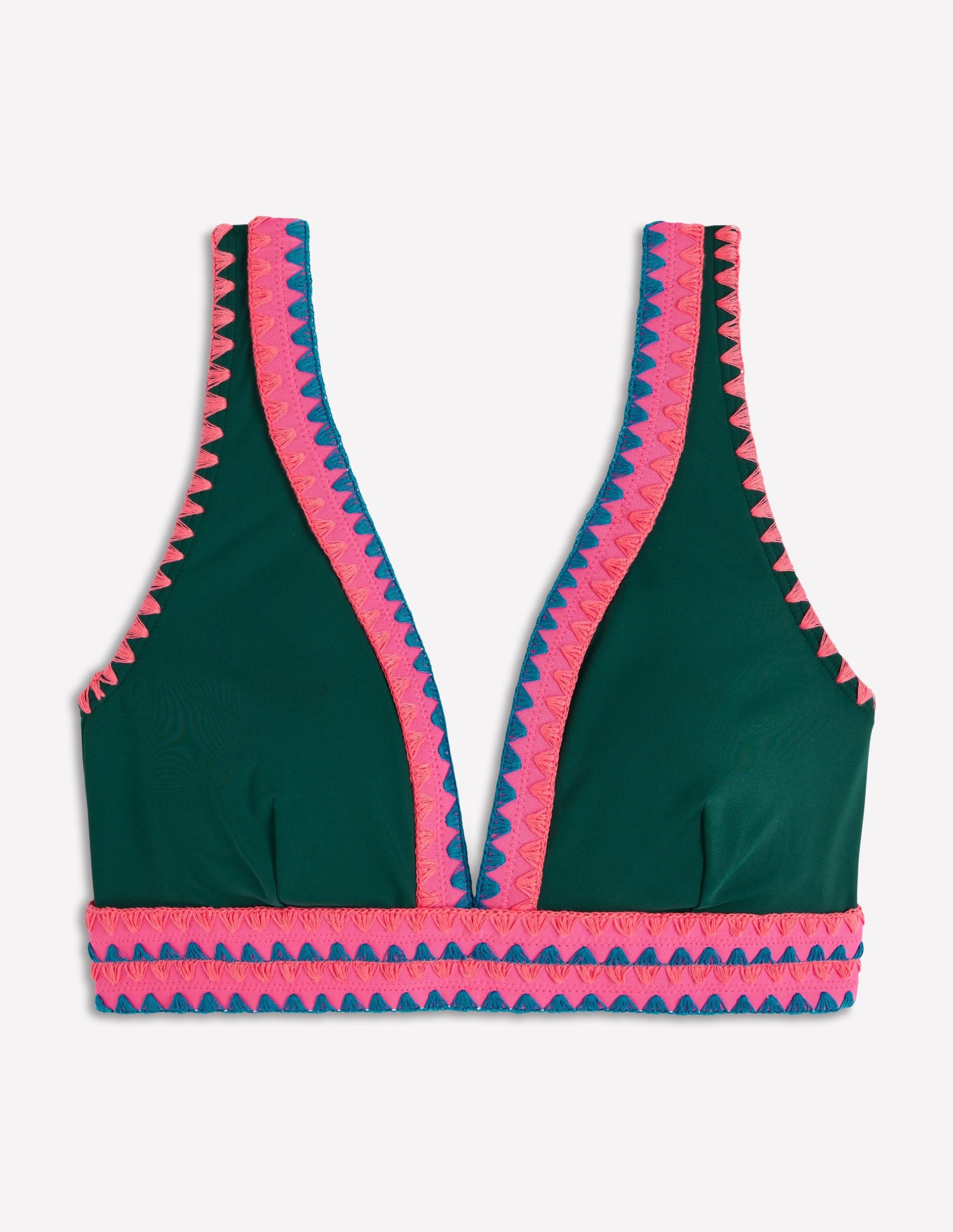 Porto V-neck Bikini Top-Mangrove. Embroidery - Image 7
