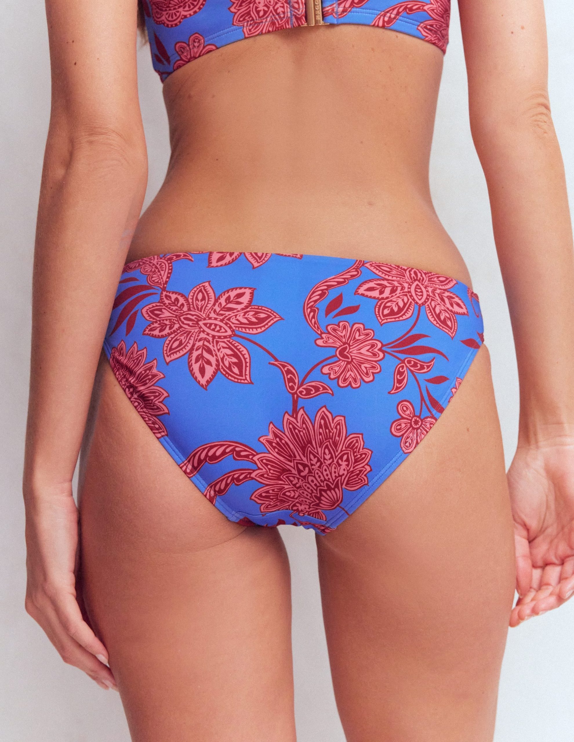 Classic Bikini Bottoms-Blue. Elegant Blossom - Image 3