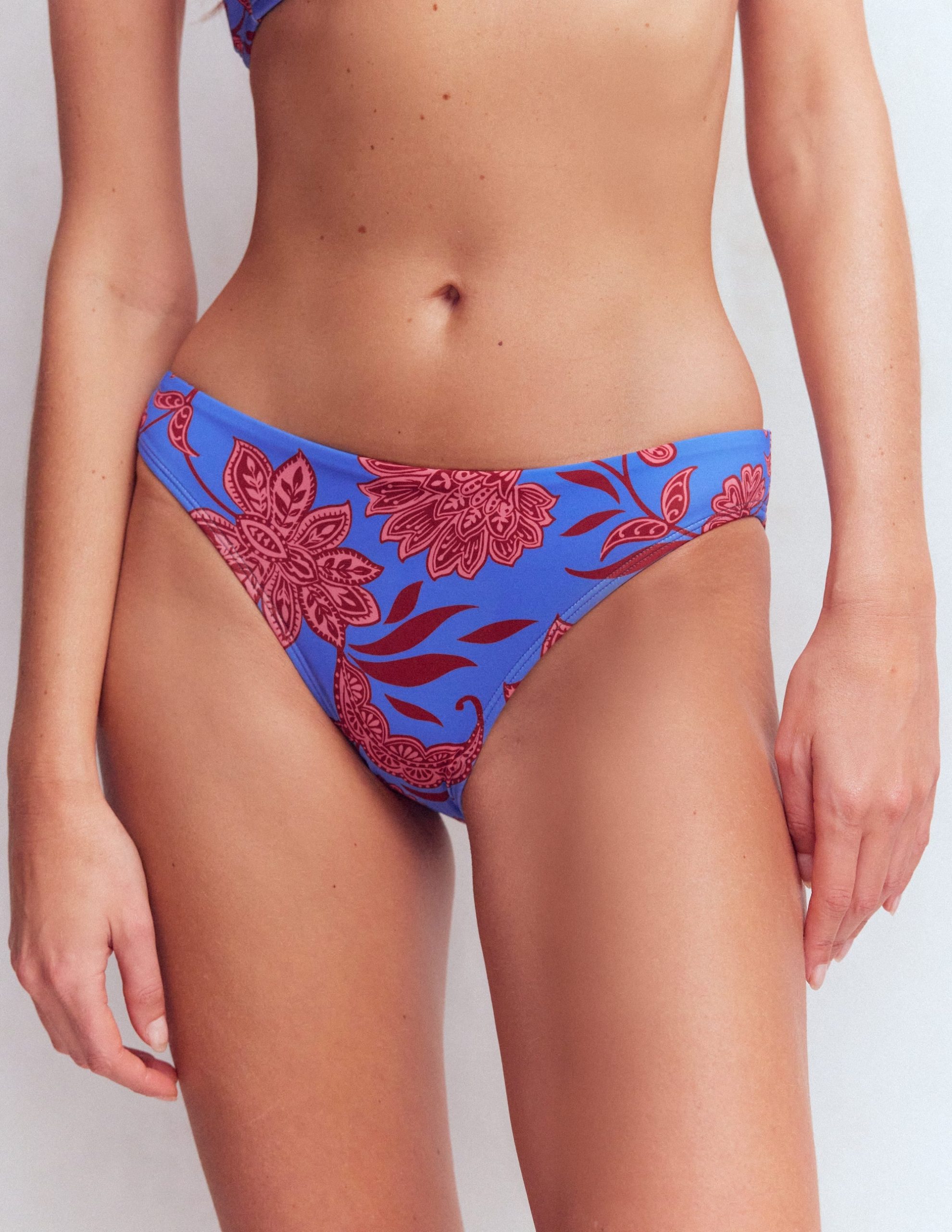 Classic Bikini Bottoms-Blue. Elegant Blossom - Image 4