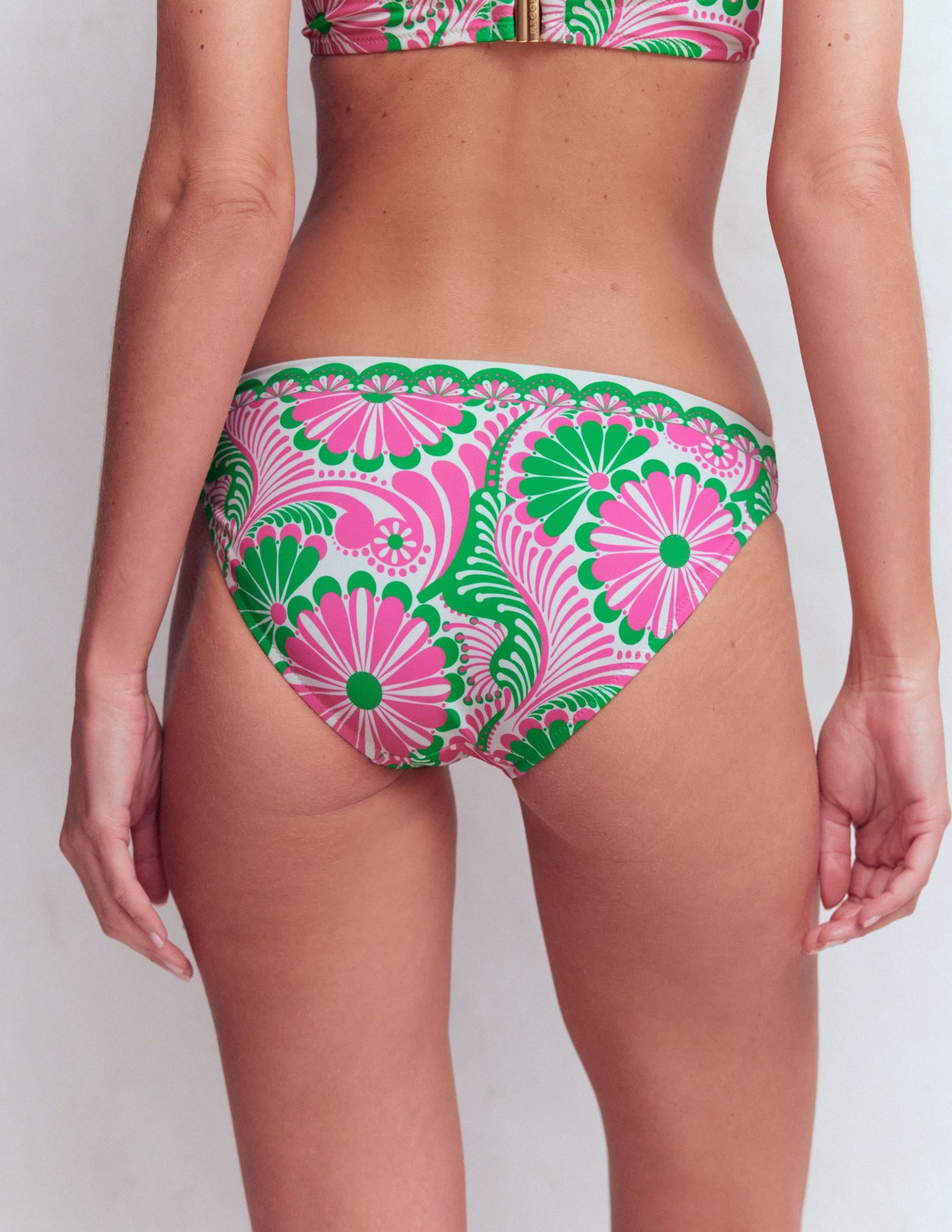 Classic Bikini Bottoms-Pink. Euphoric Gardens - Image 3