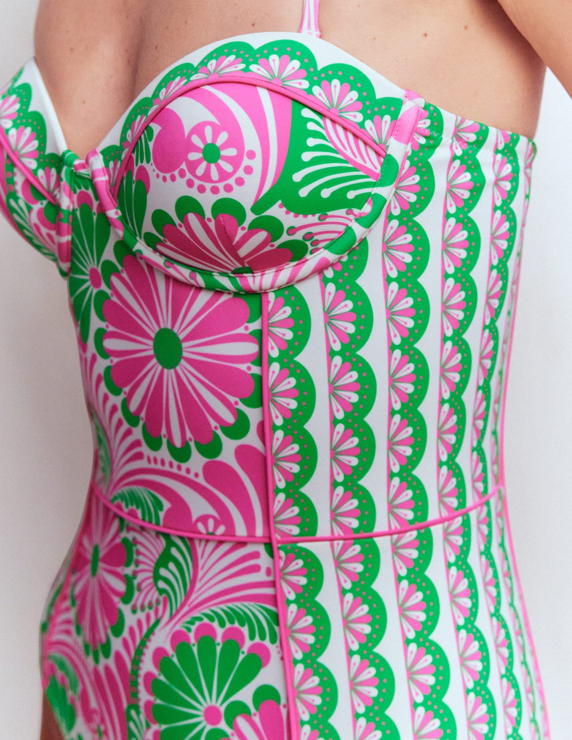 Rhodes Cup Sized Swimsuit-Pink. Euphoric Gardens - Image 2