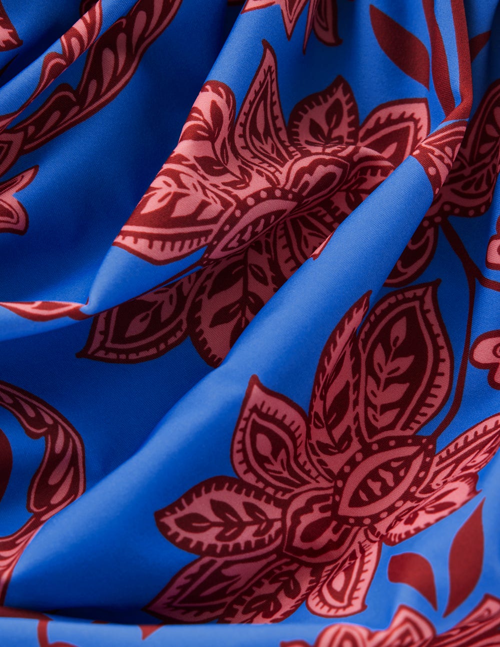 Kythira Ruched Swimsuit-Blue. Elegant Blossom - Image 6