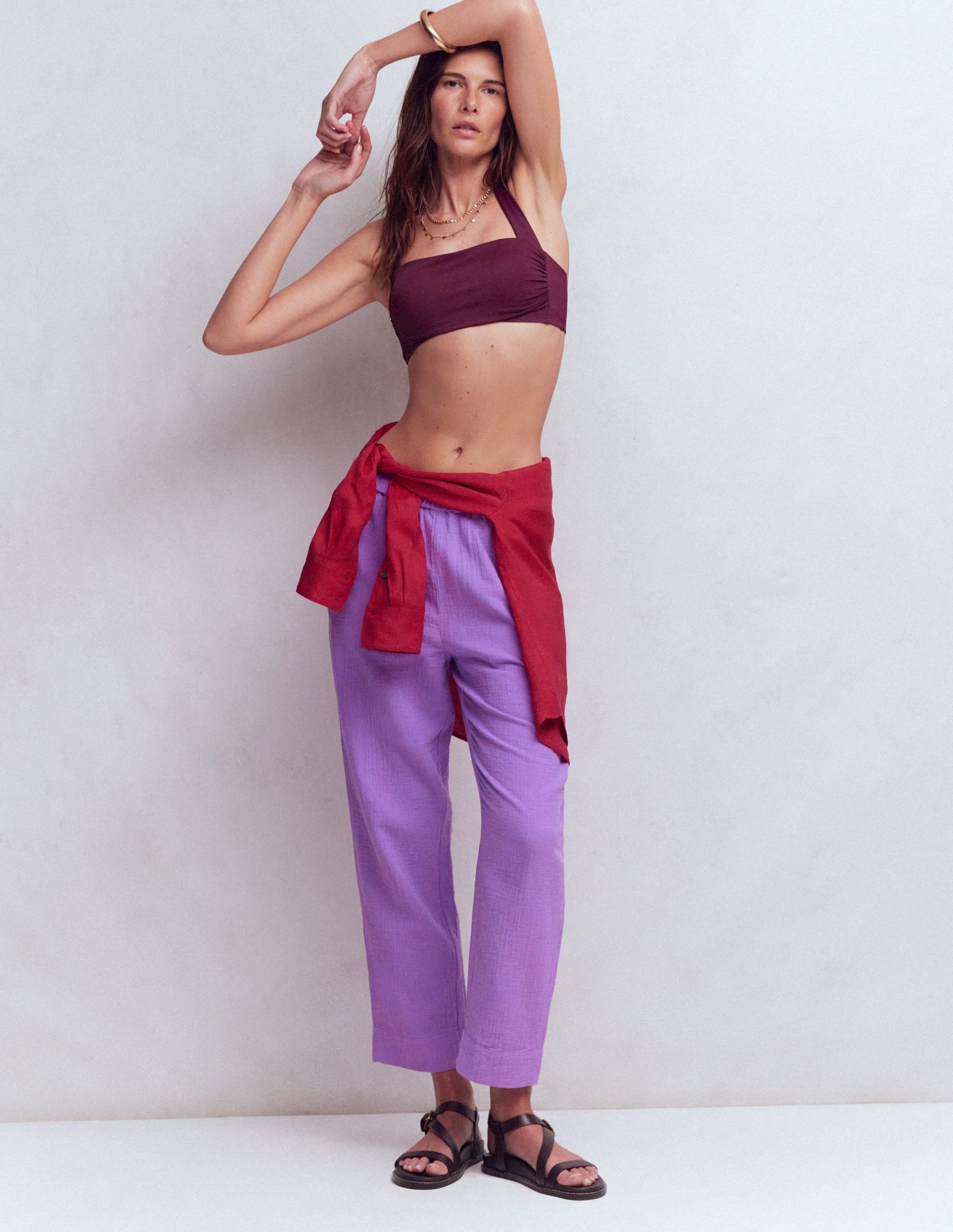 Kythira Ruched Bikini Top-Chocberry - Image 5