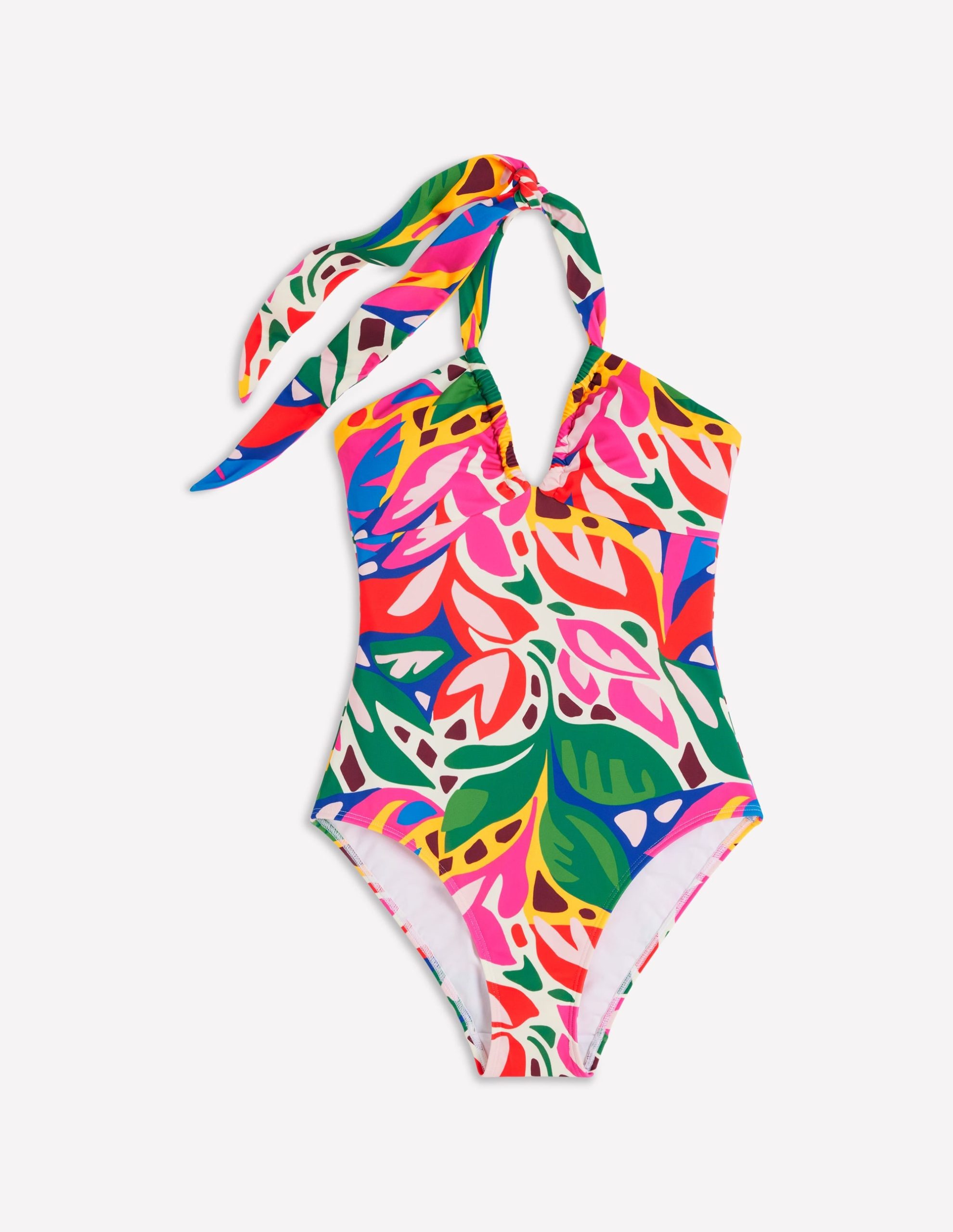 Minori Halter Tie Swimsuit-Multi. Leafy Cascade - Image 7