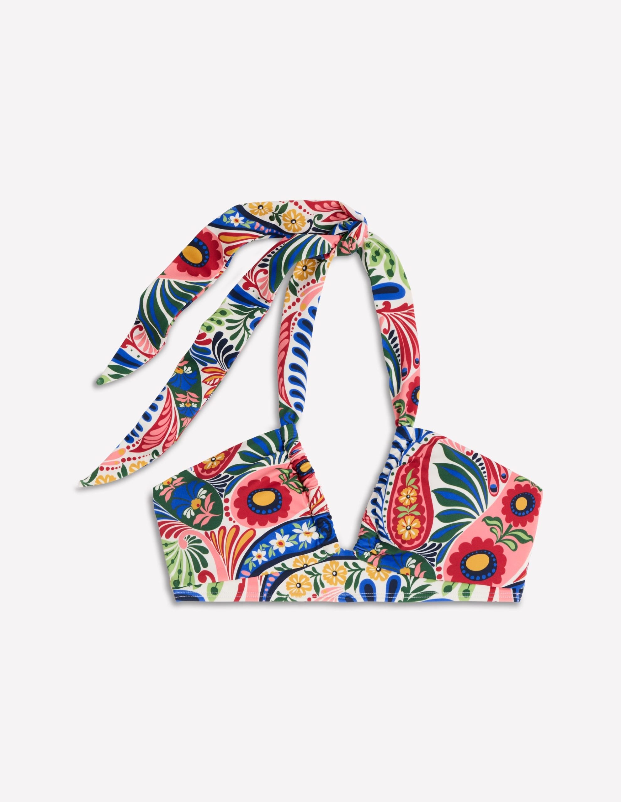 Minori Halter Tie Bikini Top-Multi. Enchanted Paisley - Image 5
