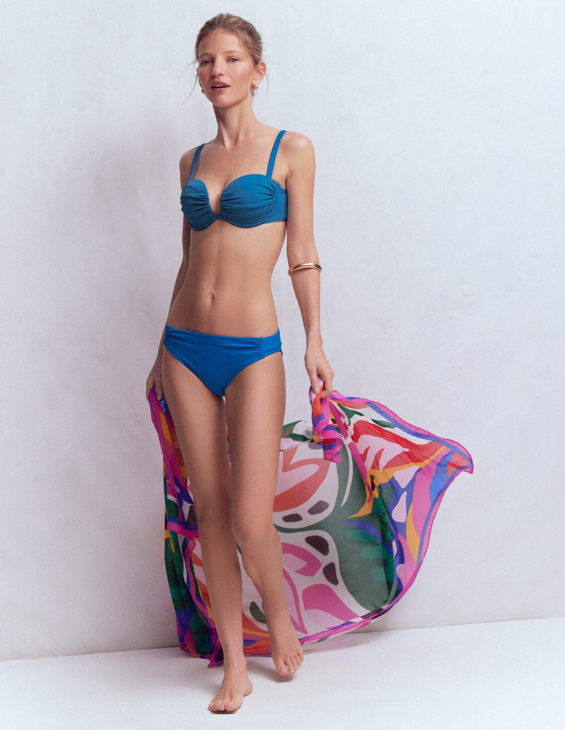Pleated Cup Bikini Top-Oceanside - Image 5