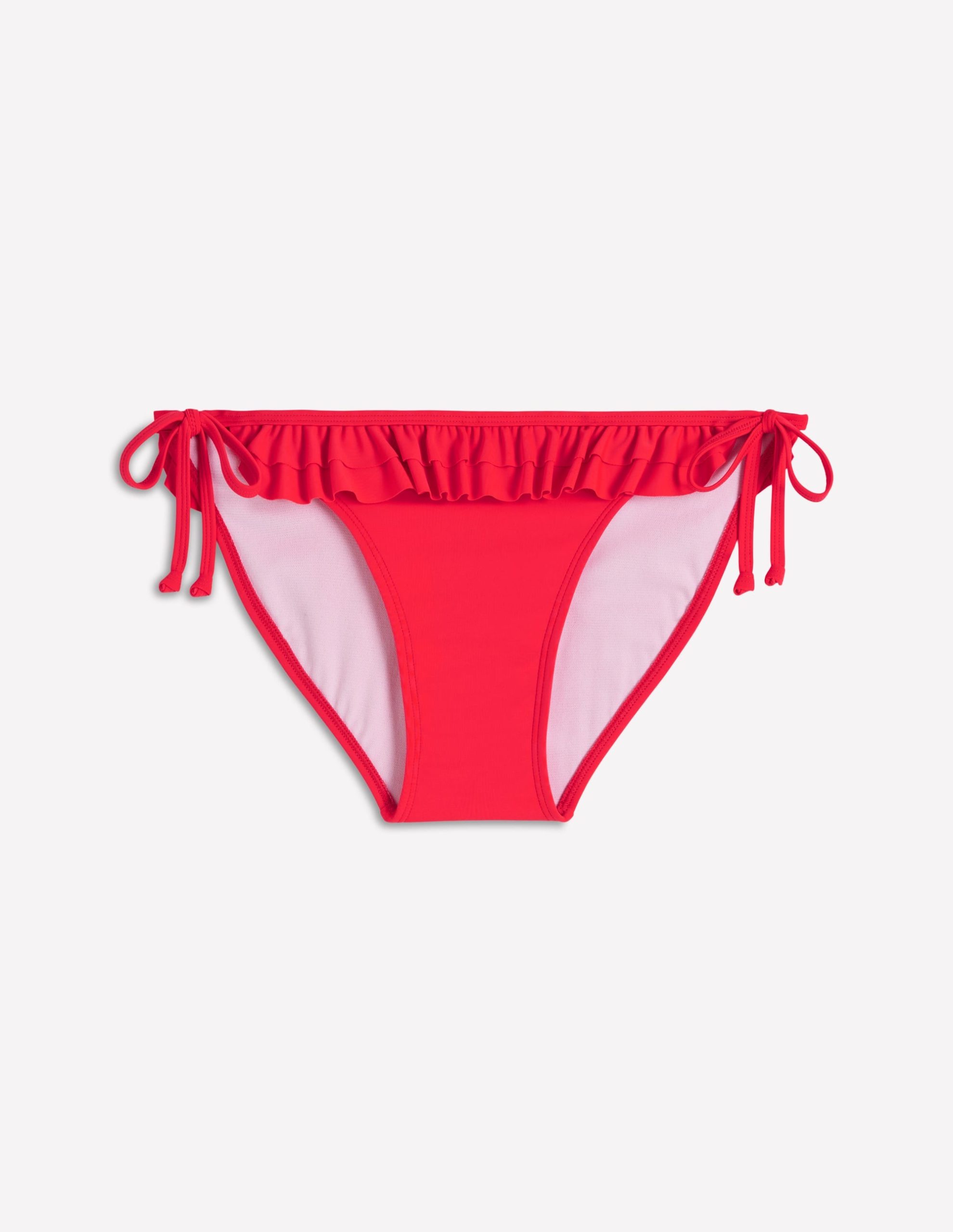 Ruffle Bikini Bottoms-Fiery Coral - Image 5