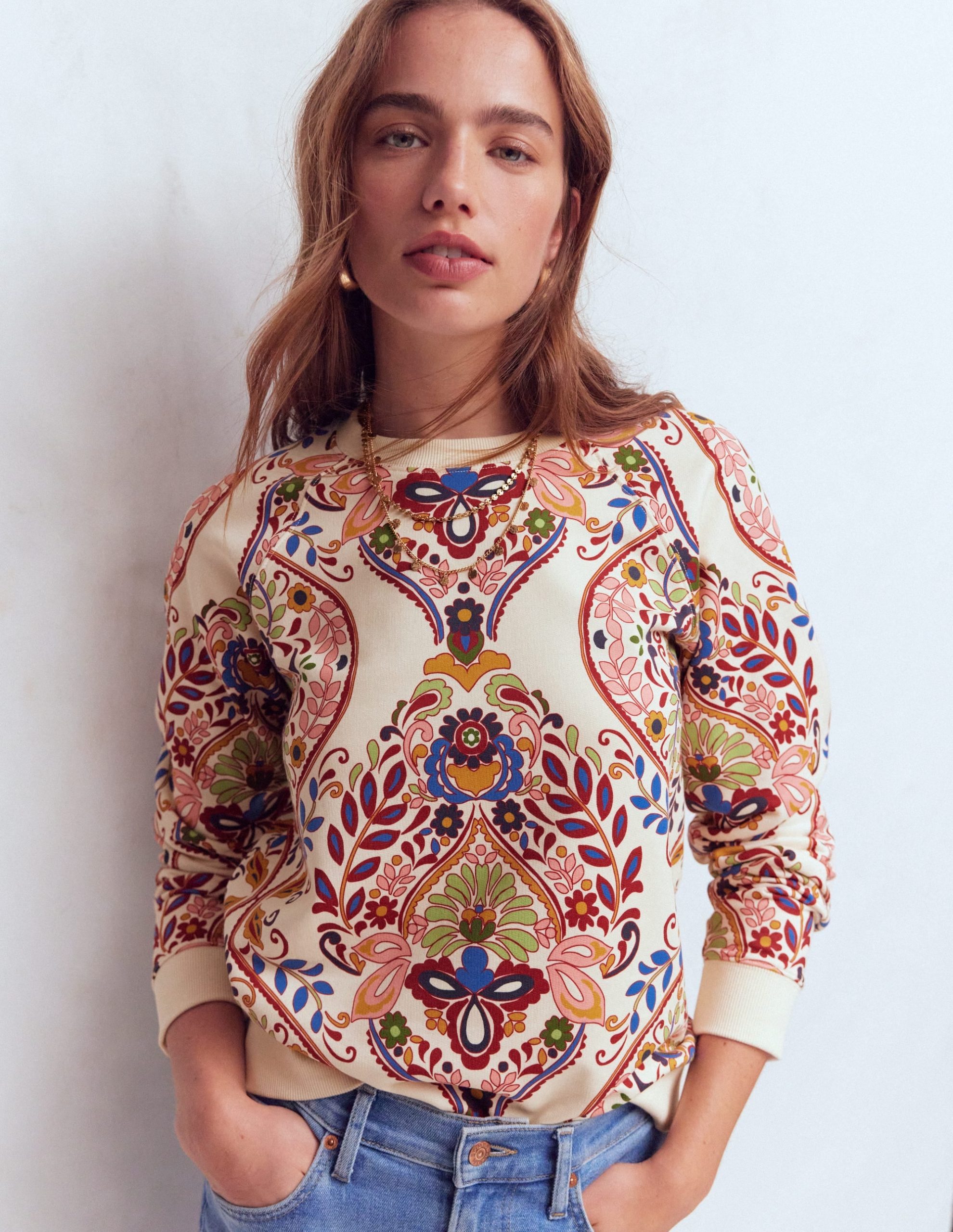 Rosa Printed Sweatshirt-Multi. Enchanted Gardenia - Image 2