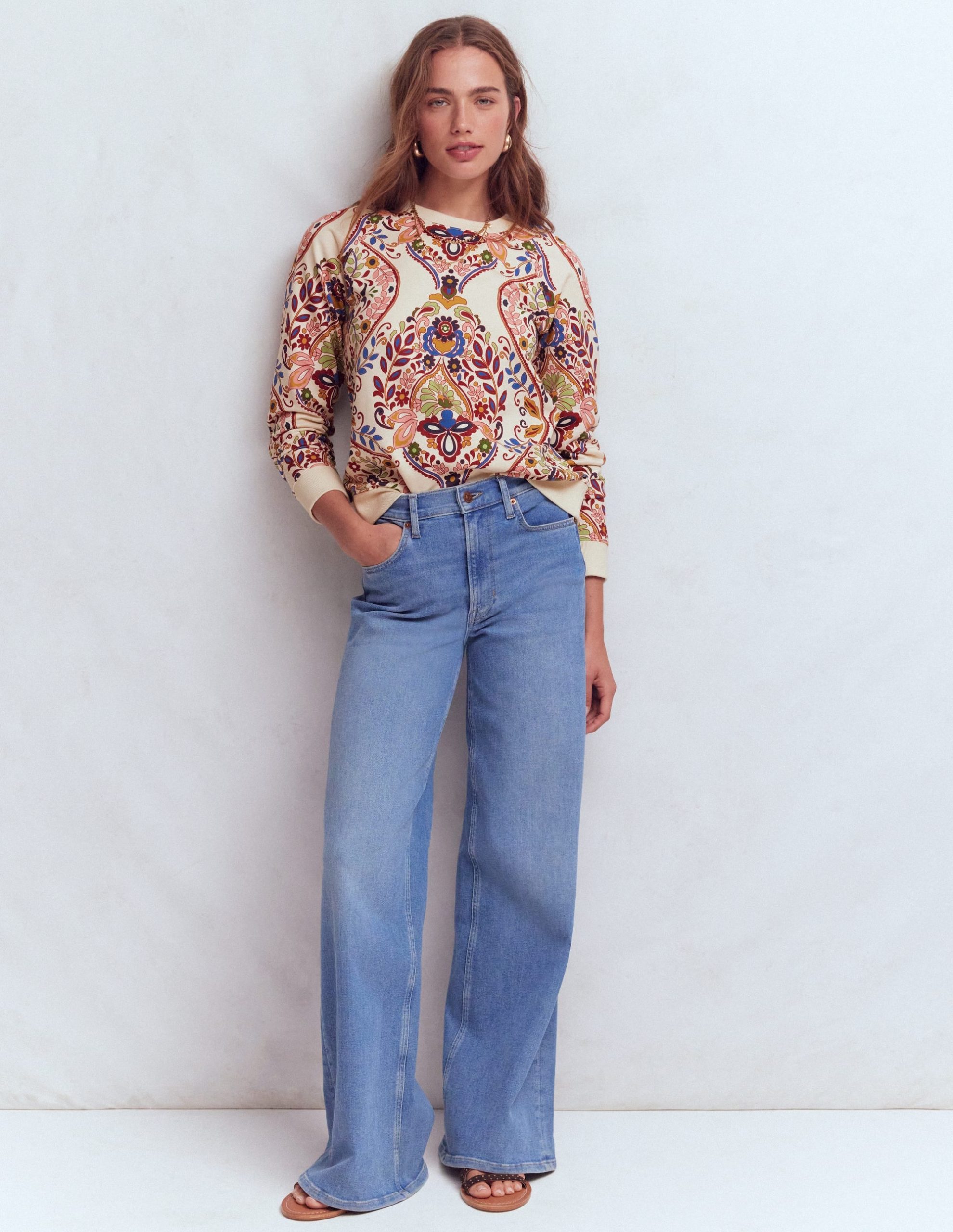 Rosa Printed Sweatshirt-Multi. Enchanted Gardenia - Image 4