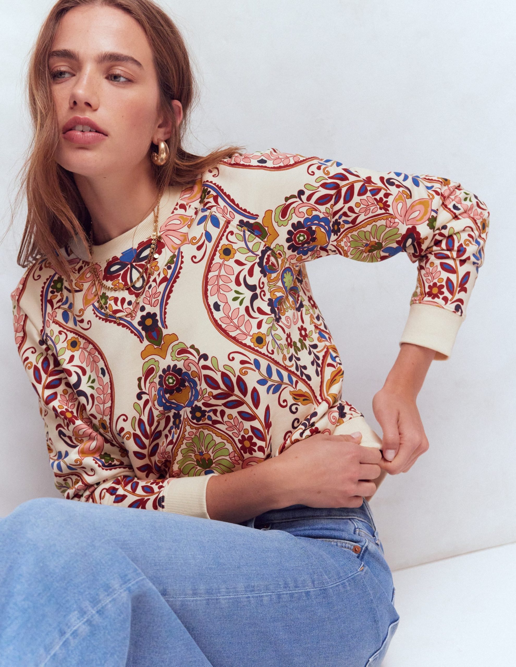 Rosa Printed Sweatshirt-Multi. Enchanted Gardenia - Image 5