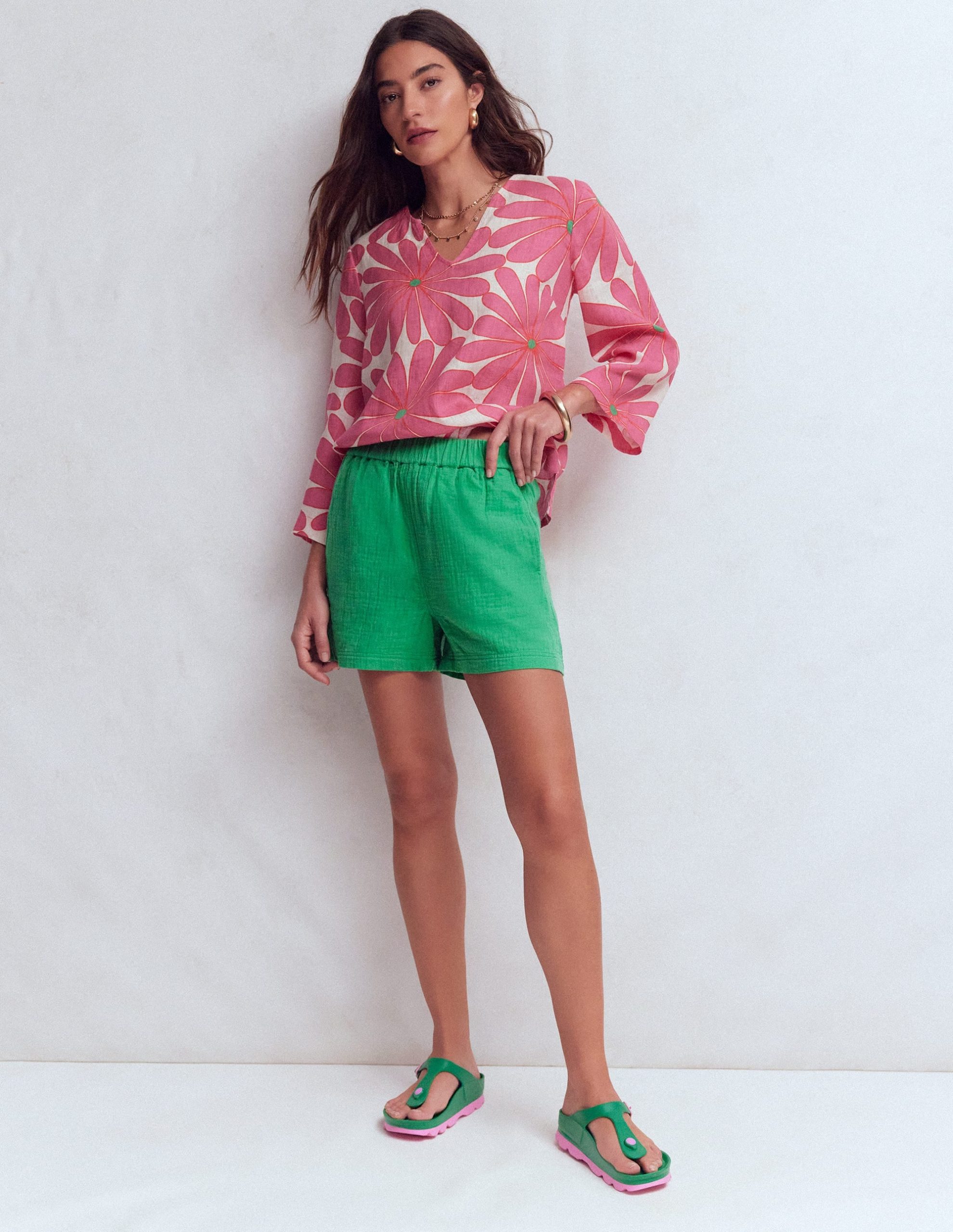 Cleo Linen Top-Pink. Daisy Blossom - Image 5