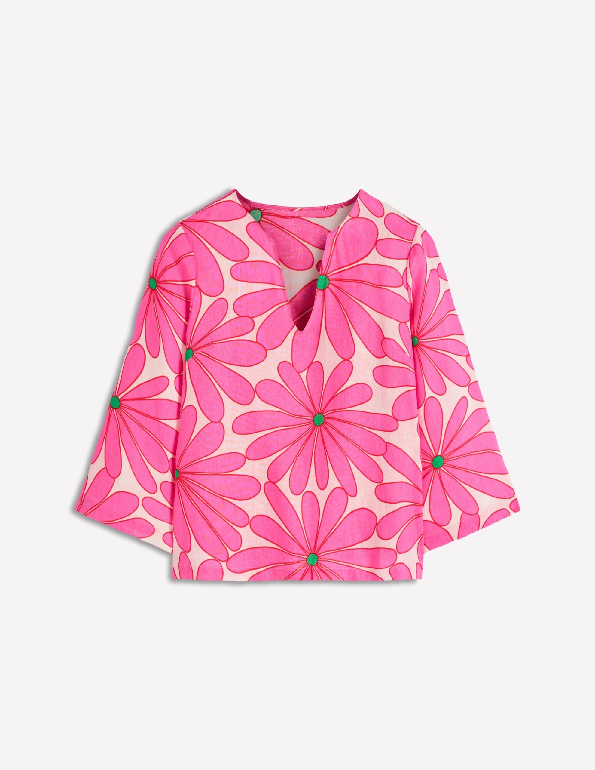 Cleo Linen Top-Pink. Daisy Blossom - Image 7