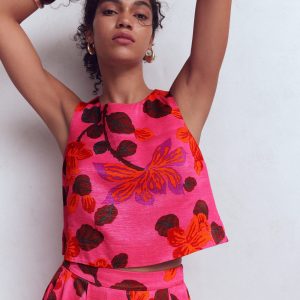 Occasion Shell Top-Multi. Elaborate Blossom