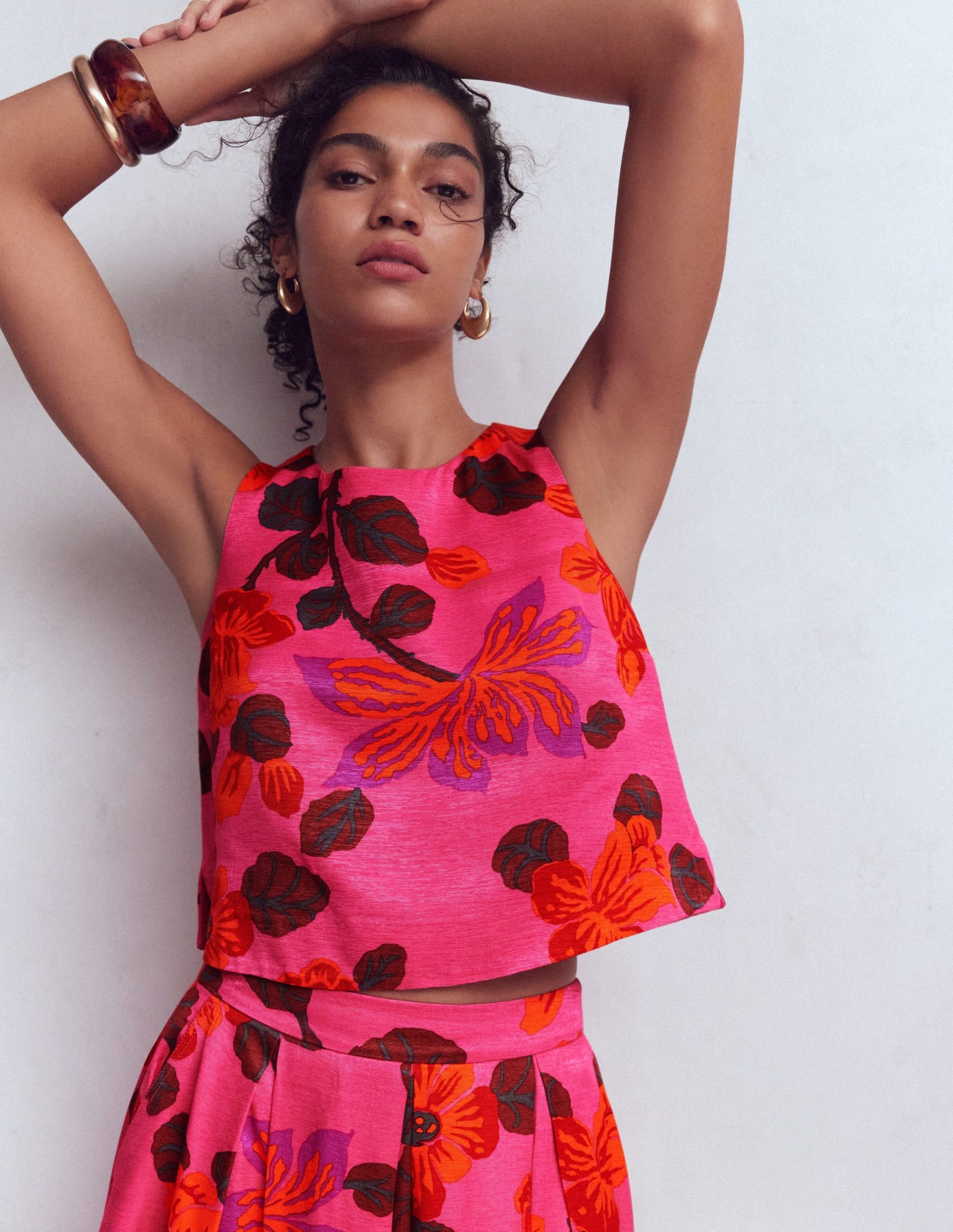 Occasion Shell Top-Multi. Elaborate Blossom