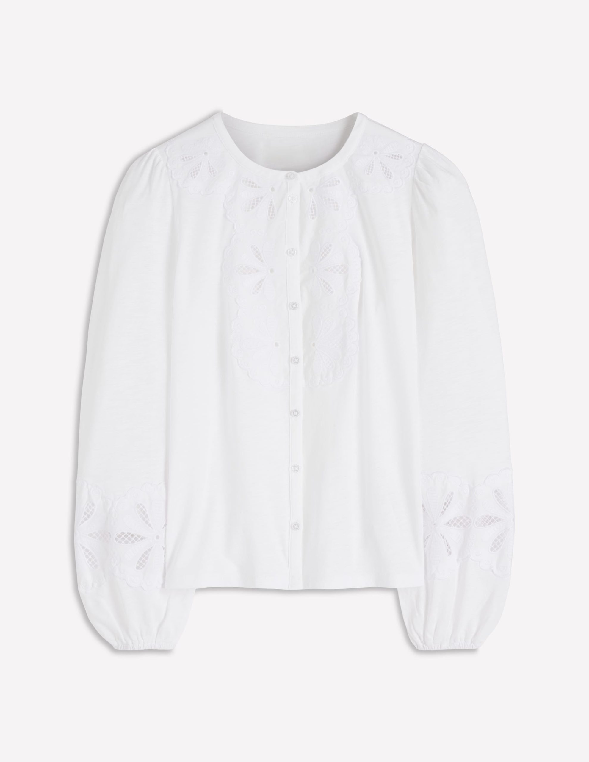Scallop Cutwork Top-White - Image 5