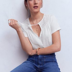 Edi Trim Detail T-shirt-White