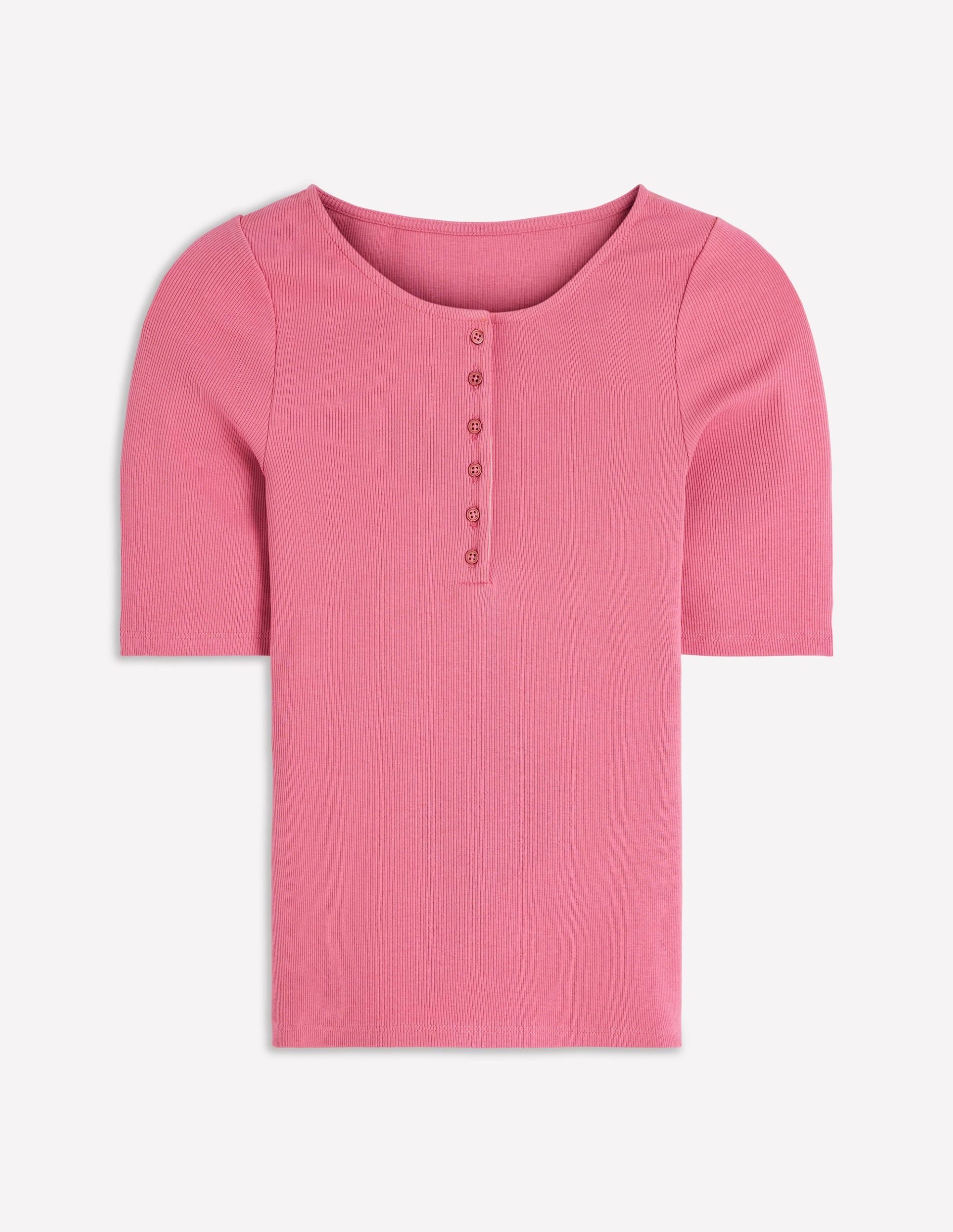 Short Sleeve Rib Henley-Malaga - Image 5