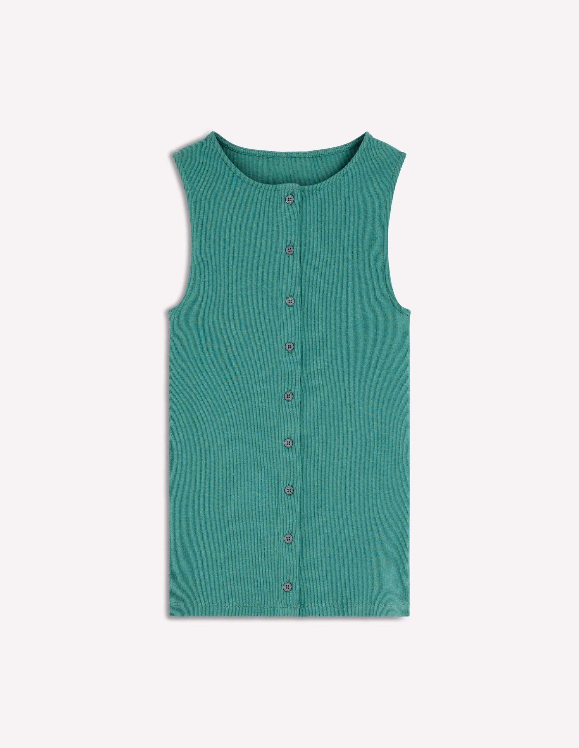 Evie Button Through Rib Vest-Deep Sea - Image 6
