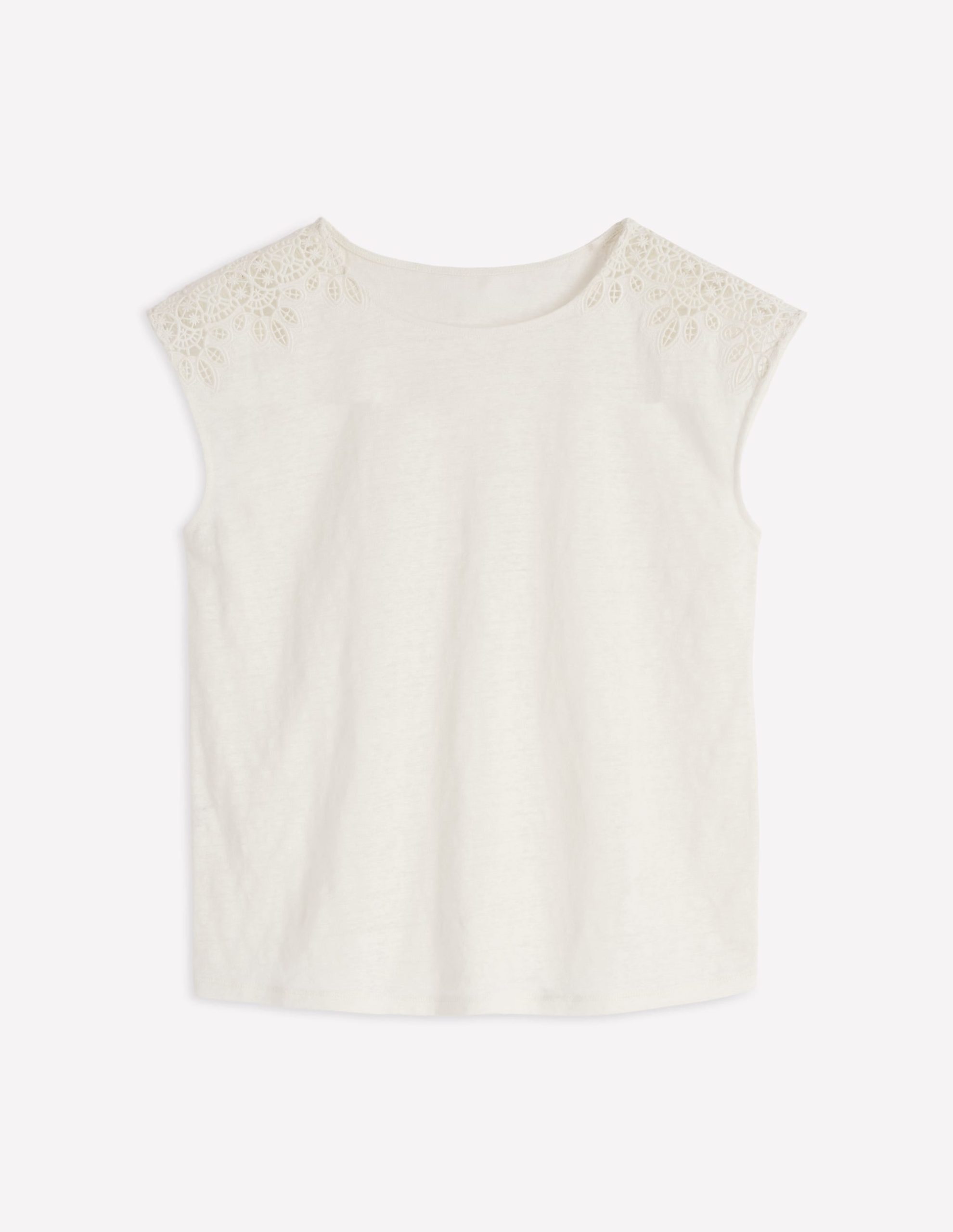 Tara Cutwork Linen Tee-Ivory - Image 7