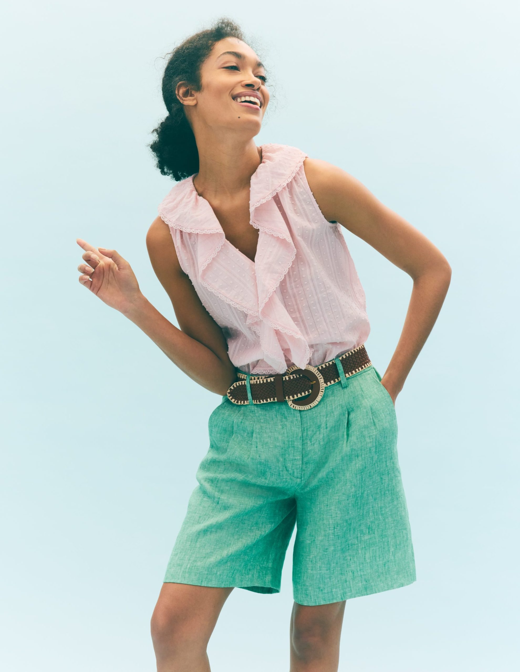 Eliza Sleeveless Top-French Pink - Image 6