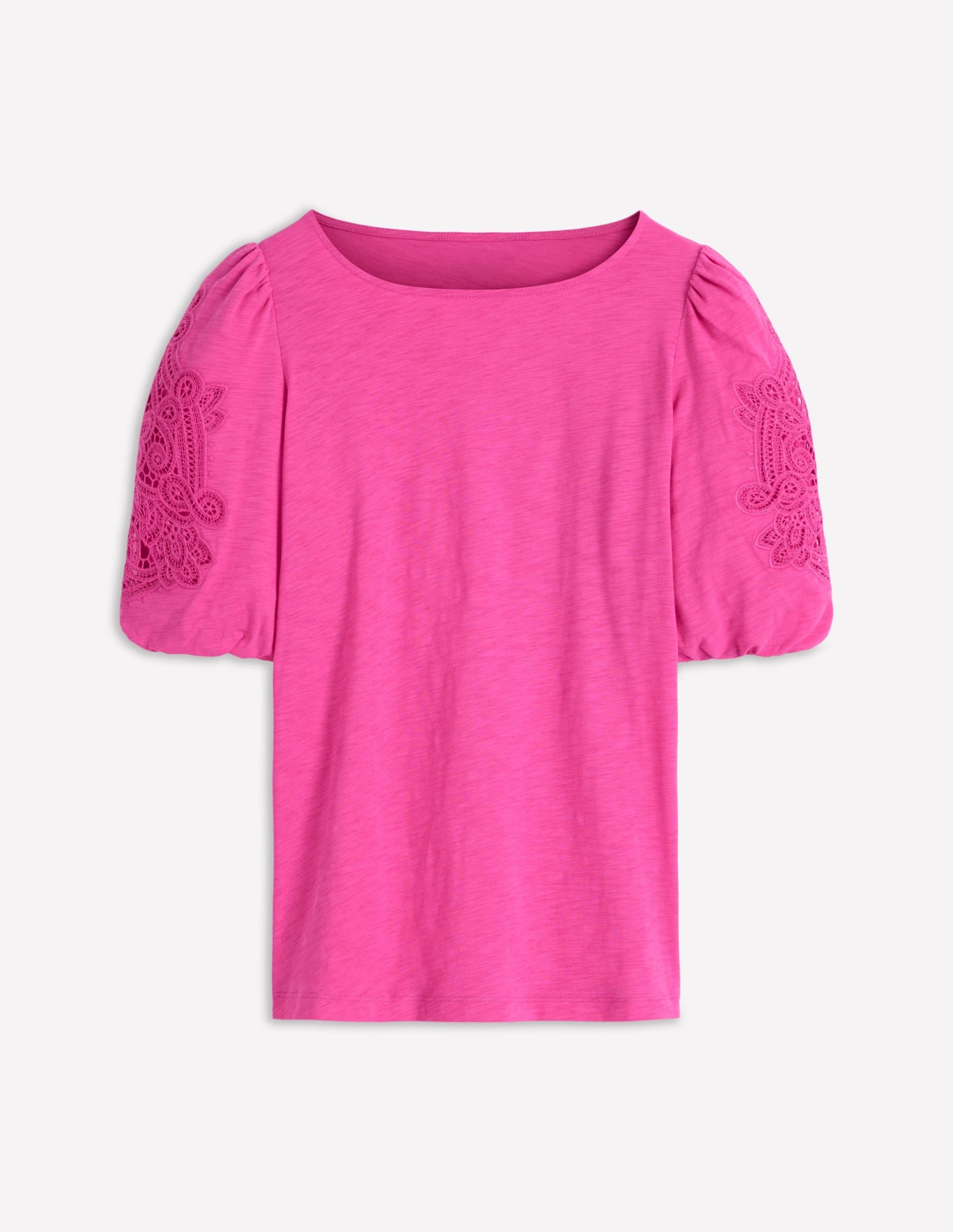 Tape Lace T-shirt-Phlox Pink - Image 5