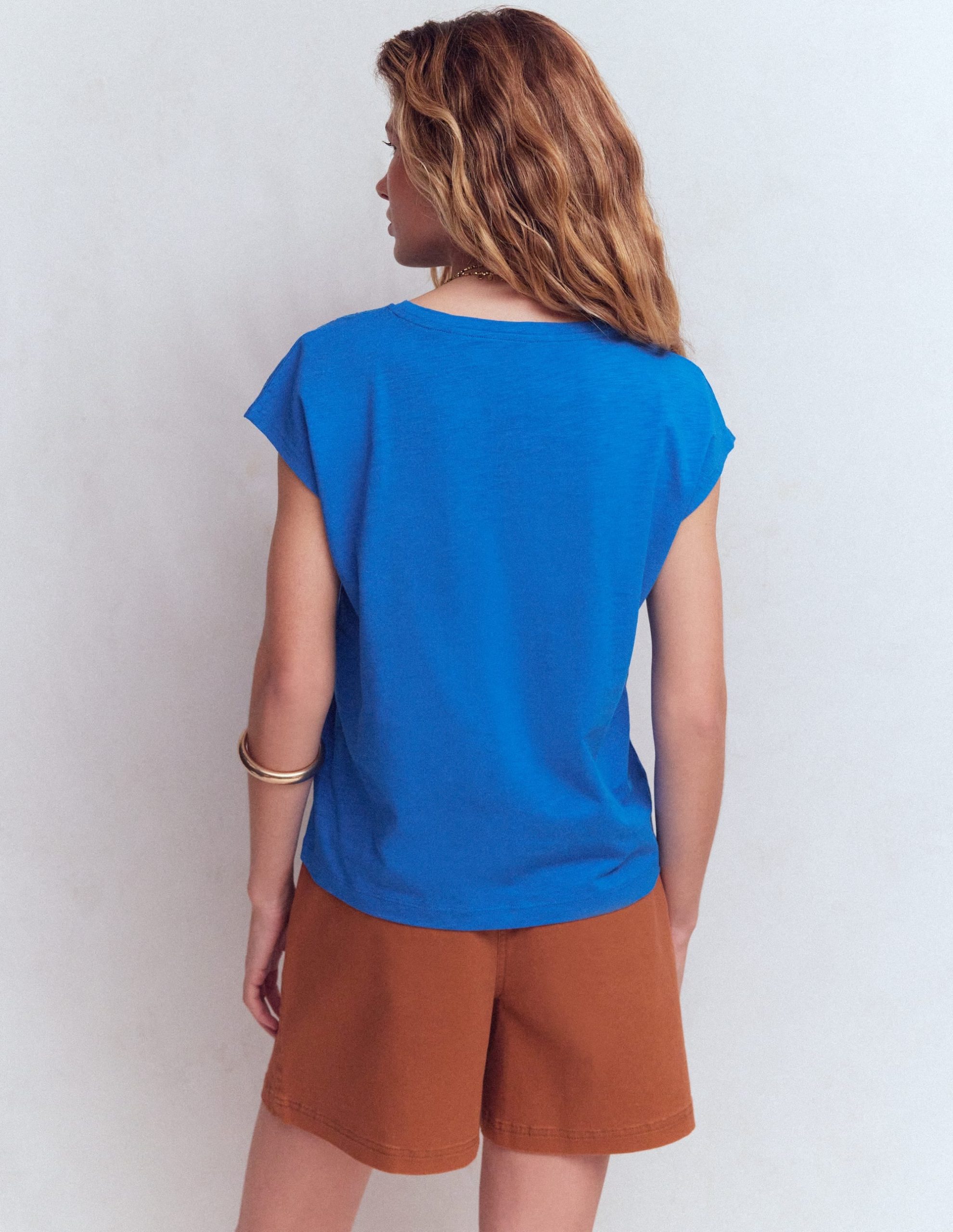 Willow Broderie T-shirt-Directoire Blue - Image 3
