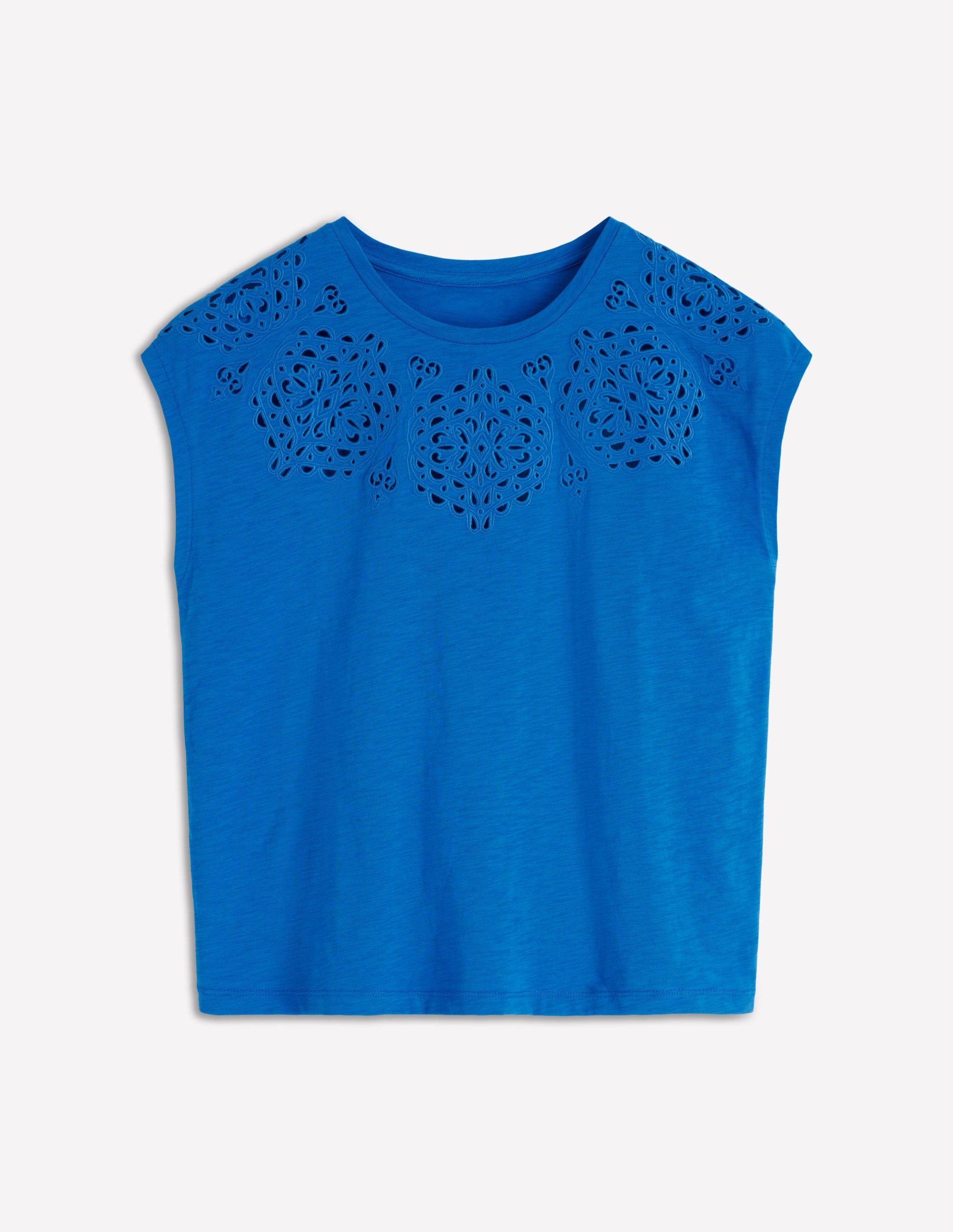 Willow Broderie T-shirt-Directoire Blue - Image 5