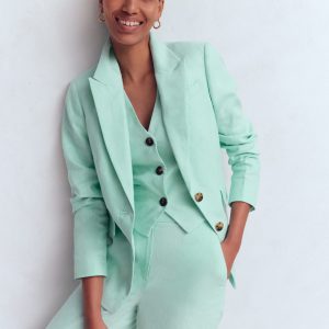 Stamford Linen Blazer-Spearmint