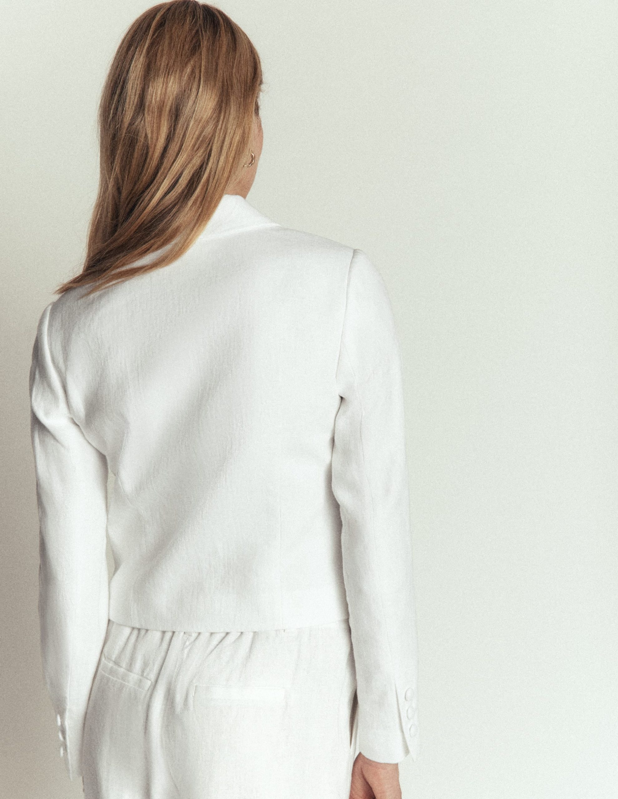 Dartmouth Linen Blazer-White - Image 3