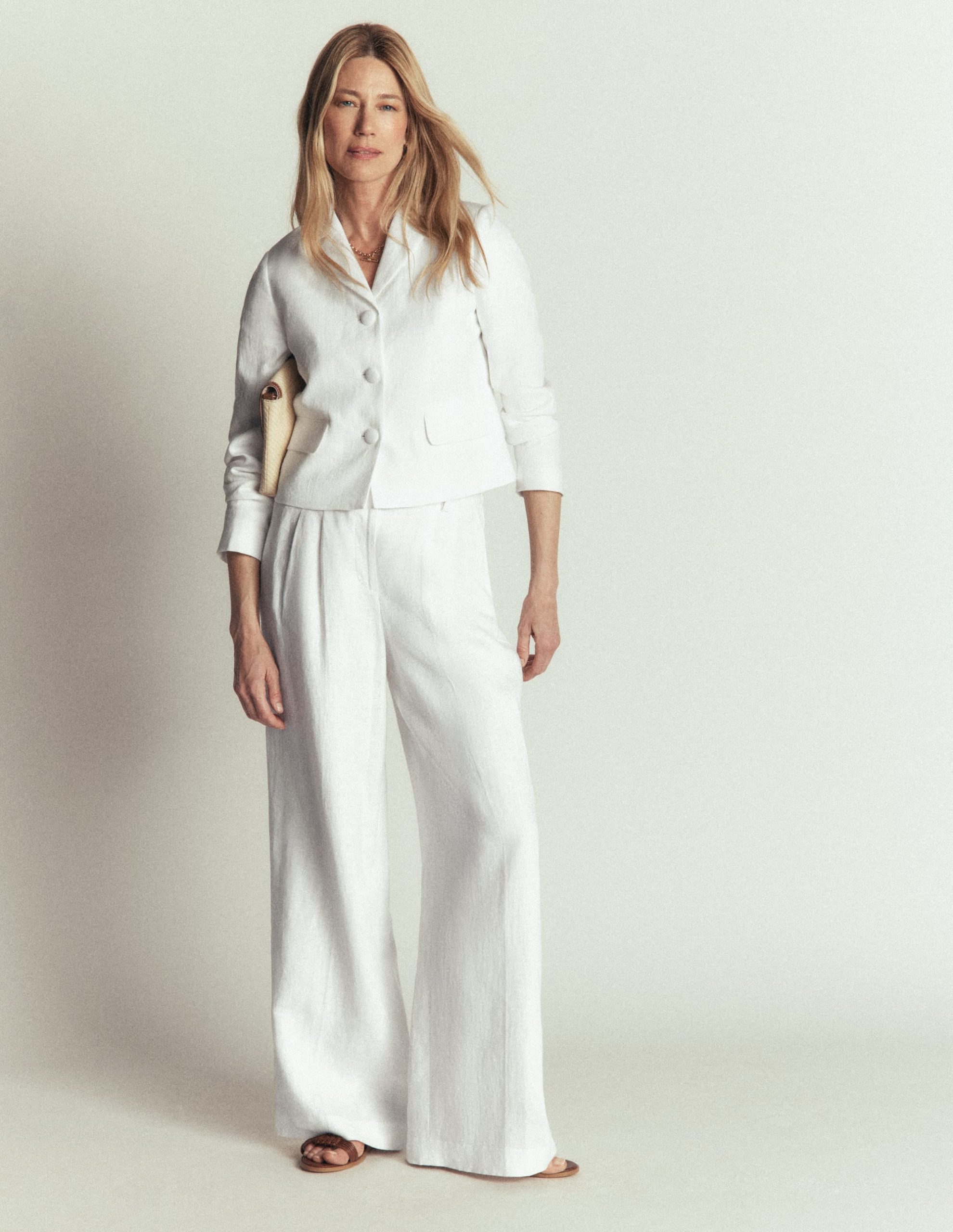 Dartmouth Linen Blazer-White - Image 4