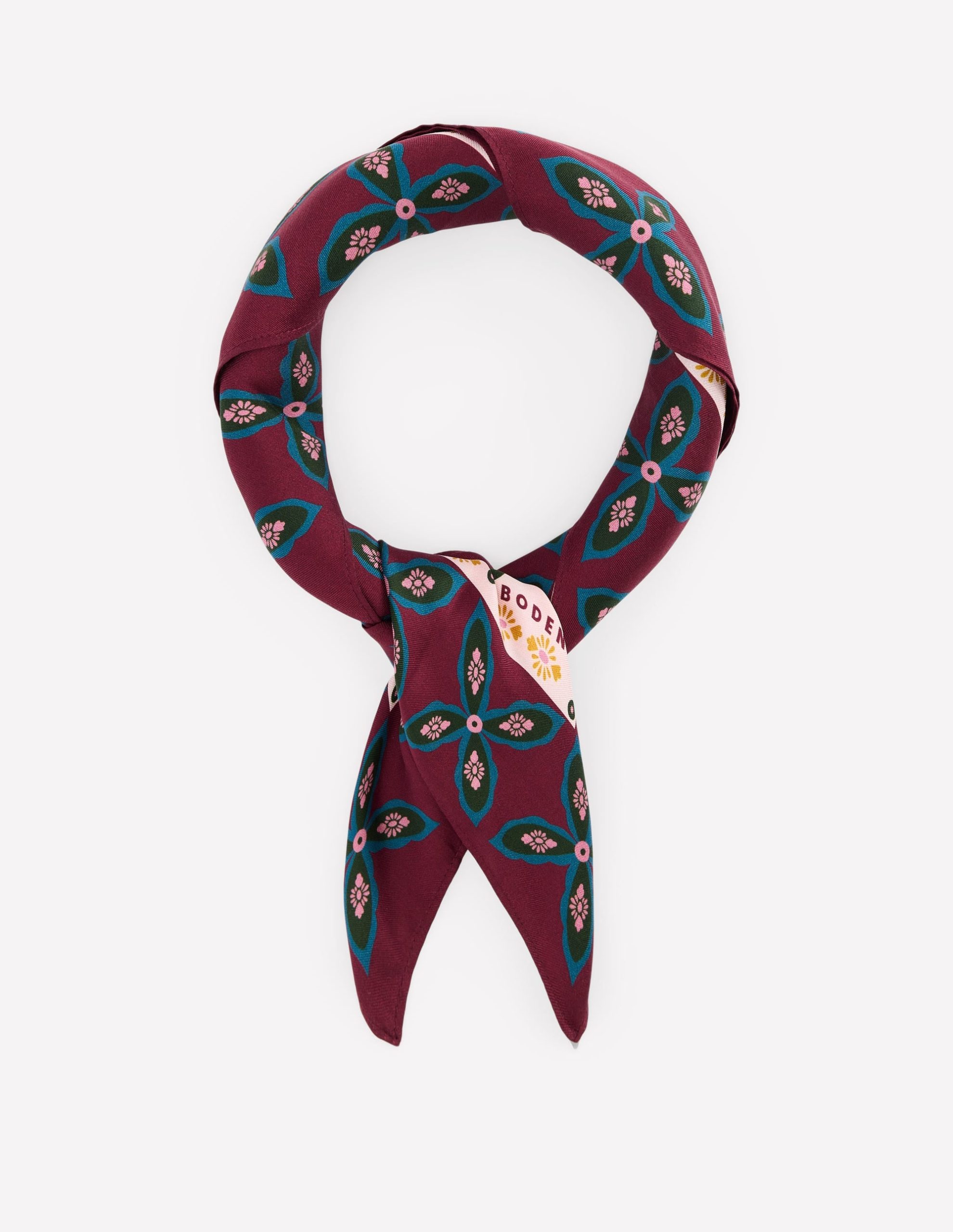 Elisabeth Silk Square Scarf-Multi. Geo Flora - Image 2