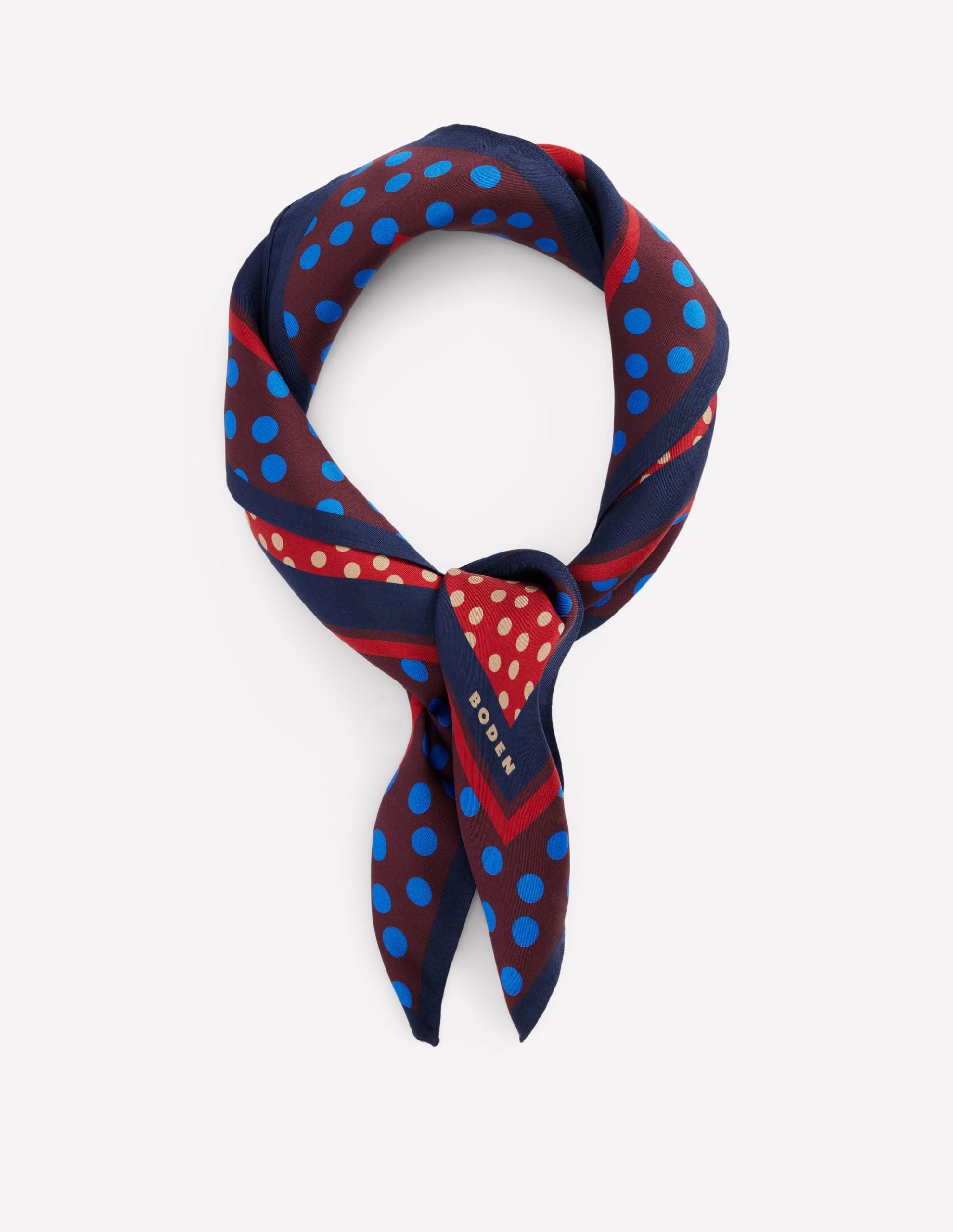 Elisabeth Silk Square Scarf-Winter Spots - Image 2