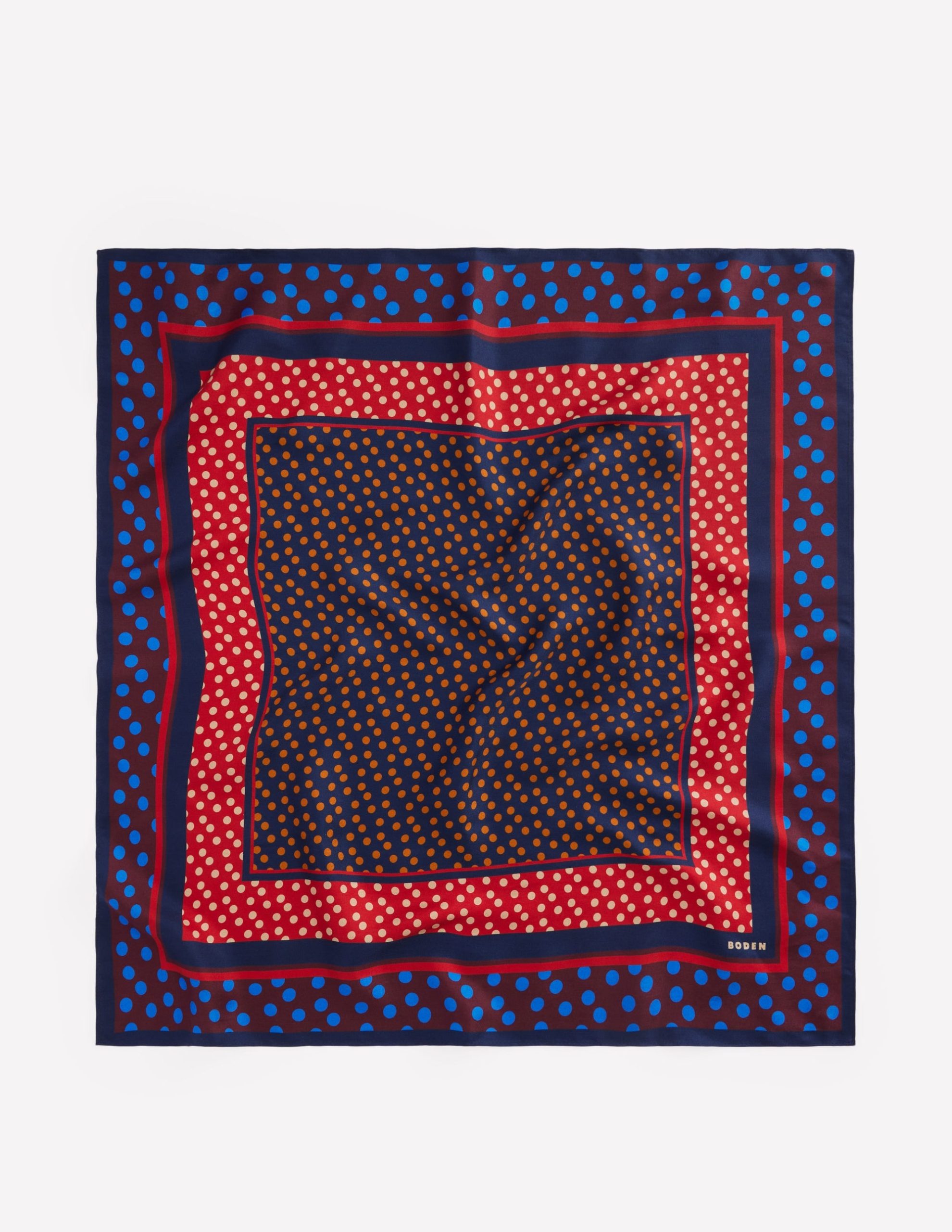Elisabeth Silk Square Scarf-Winter Spots - Image 4