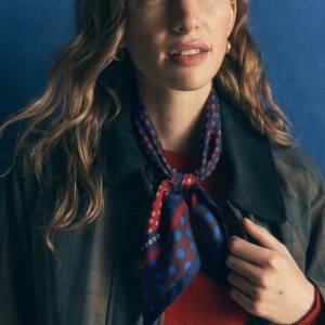 Elisabeth Silk Square Scarf-Winter Spots