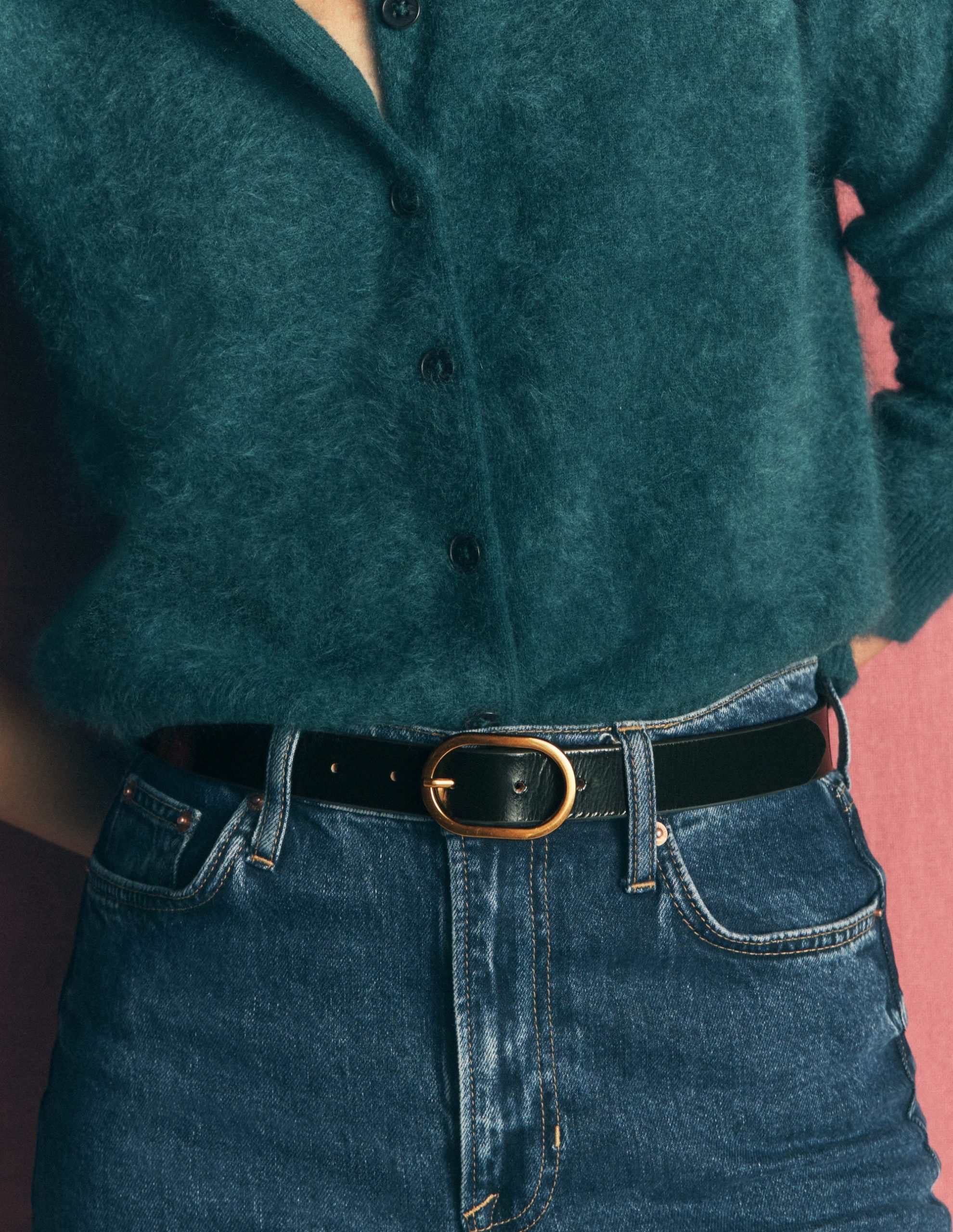Classic Leather Belt-Green