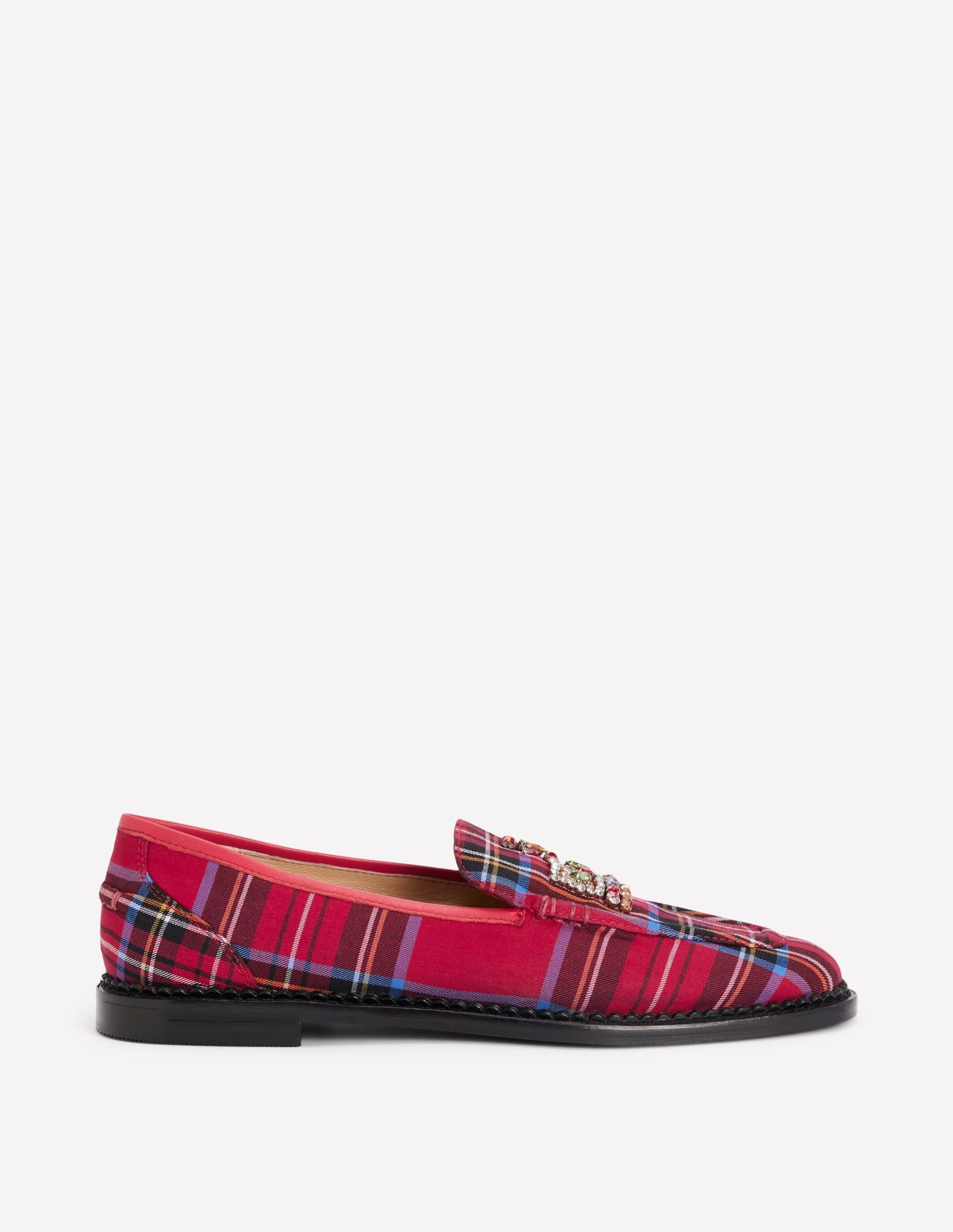 Nya Penny Loafers-Red Tartan. Crown - Image 3