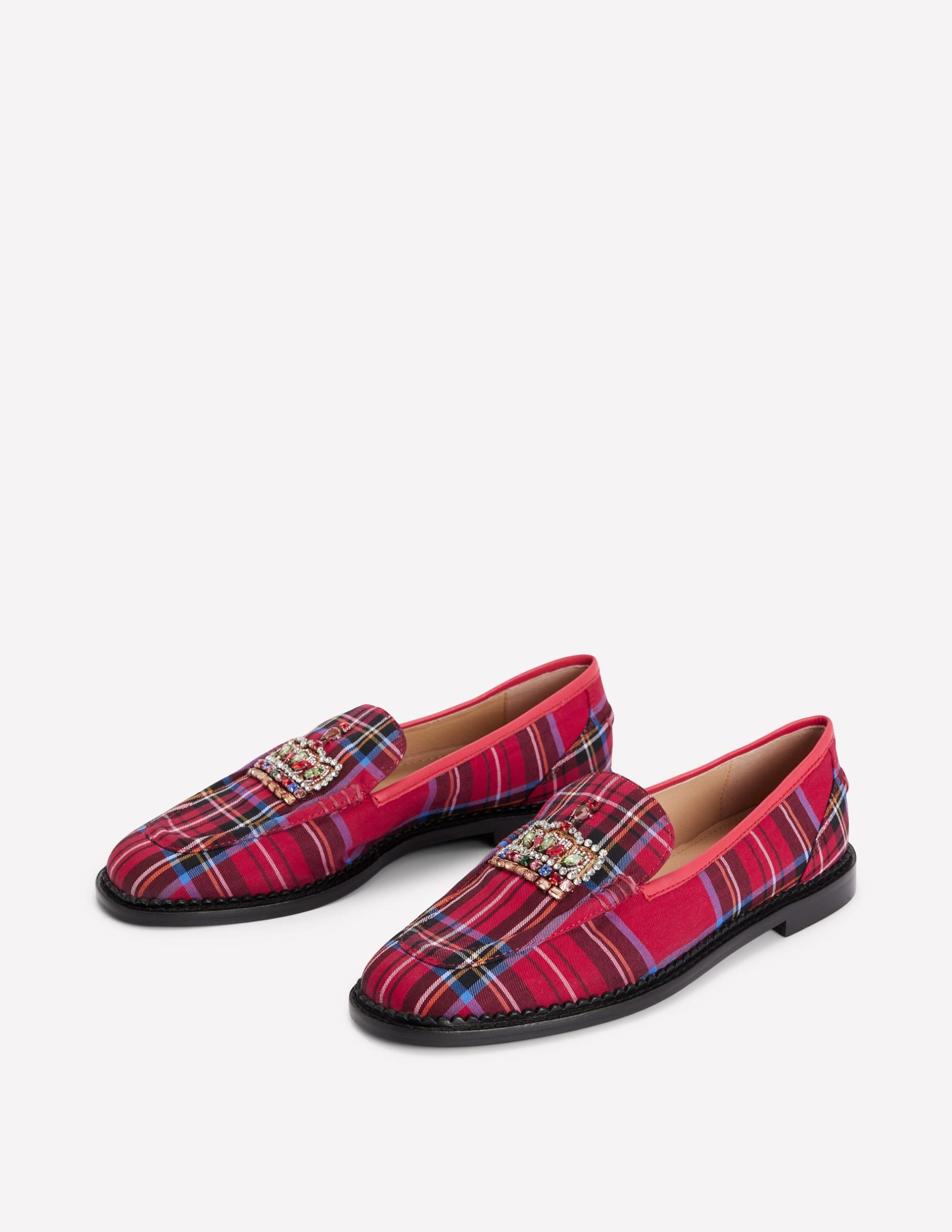 Nya Penny Loafers-Red Tartan. Crown - Image 4