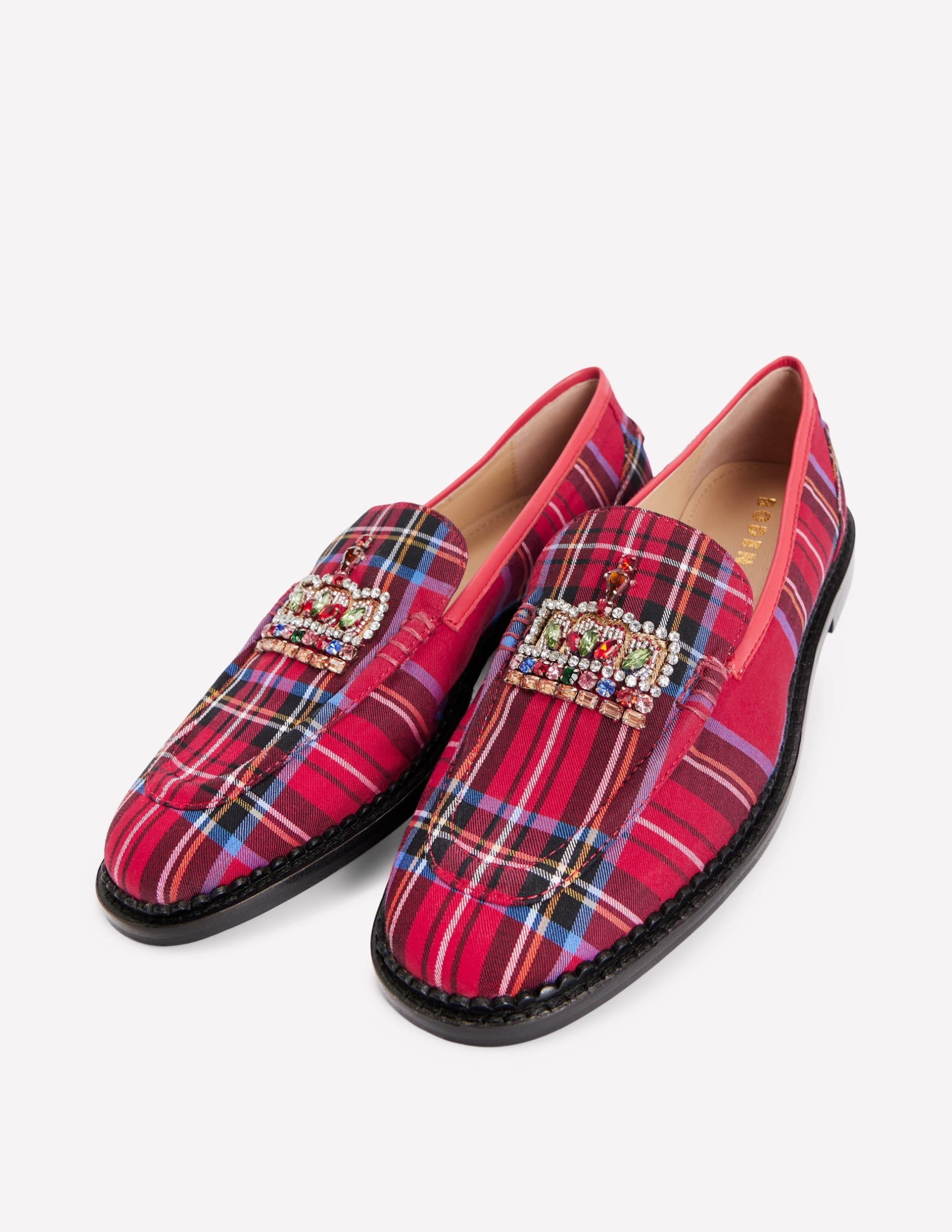 Nya Penny Loafers-Red Tartan. Crown - Image 5