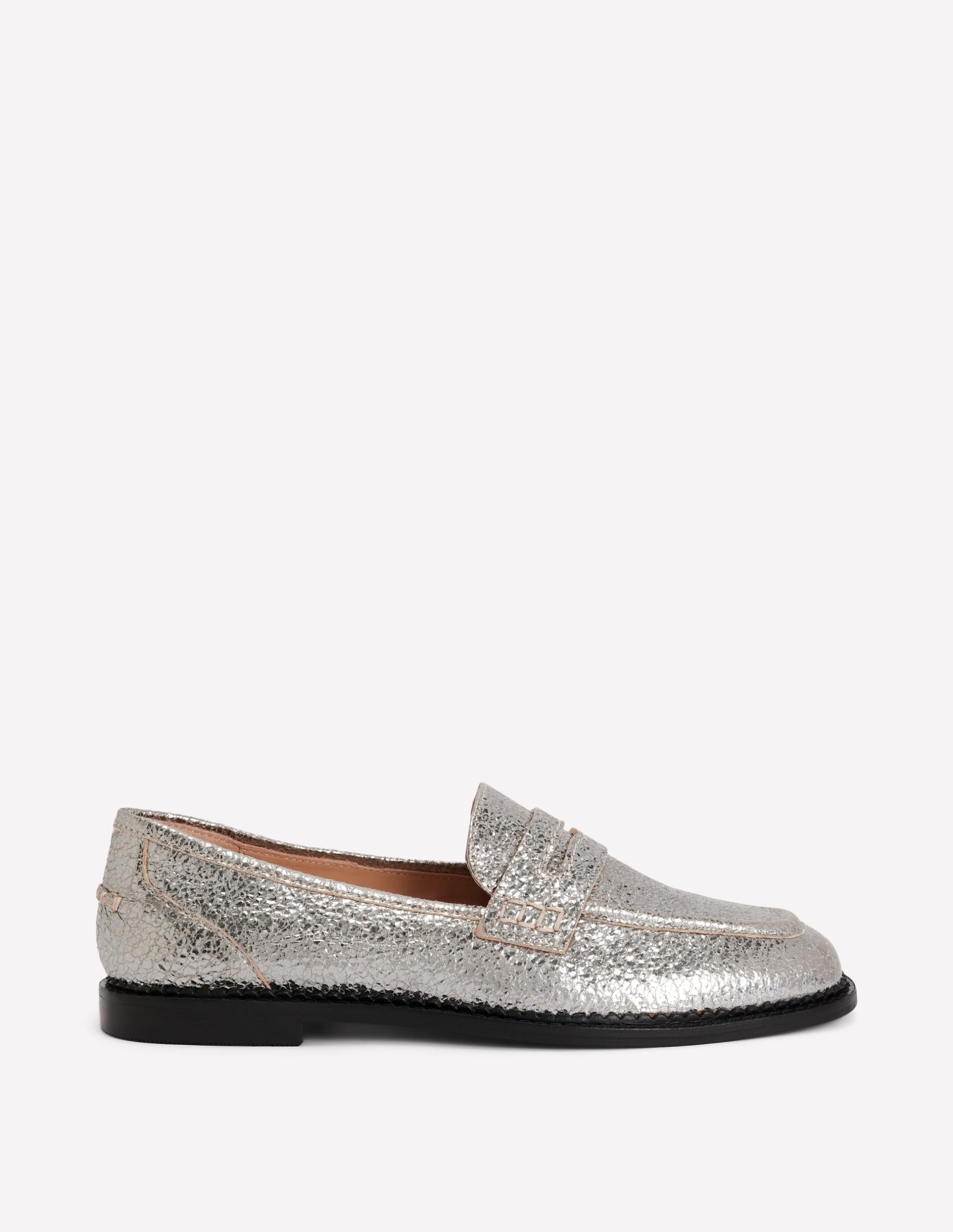 Nya Penny Loafers-Silver Metallic - Image 2