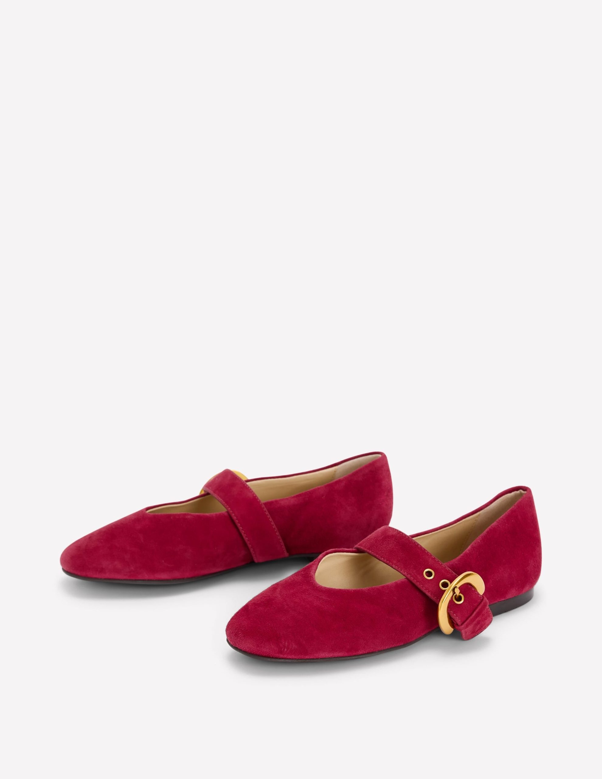 Kylie Flat Buckle Mary Janes-Wine - Image 4