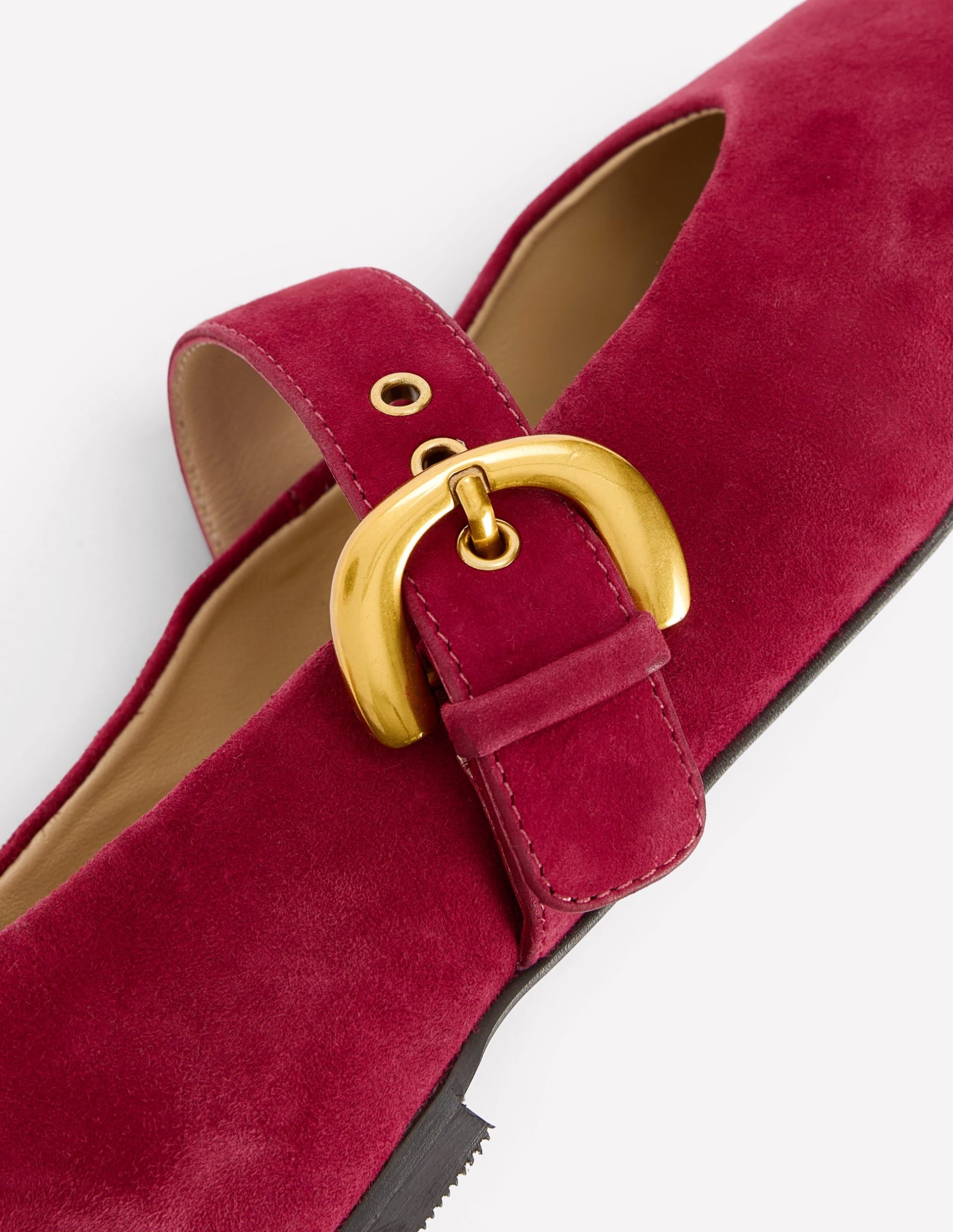 Kylie Flat Buckle Mary Janes-Wine - Image 5