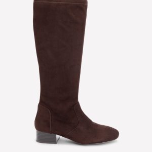 Flat Stretch Boots-Chocolate