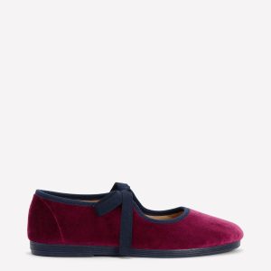 Flexi Tie Mary Janes-Oxblood