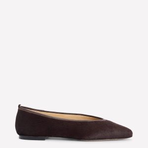 Nadia Chisel Toe Flats-Bitter Chocolate