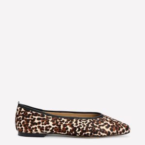 Nadia Chisel Toe Flats-Black/Ivory
